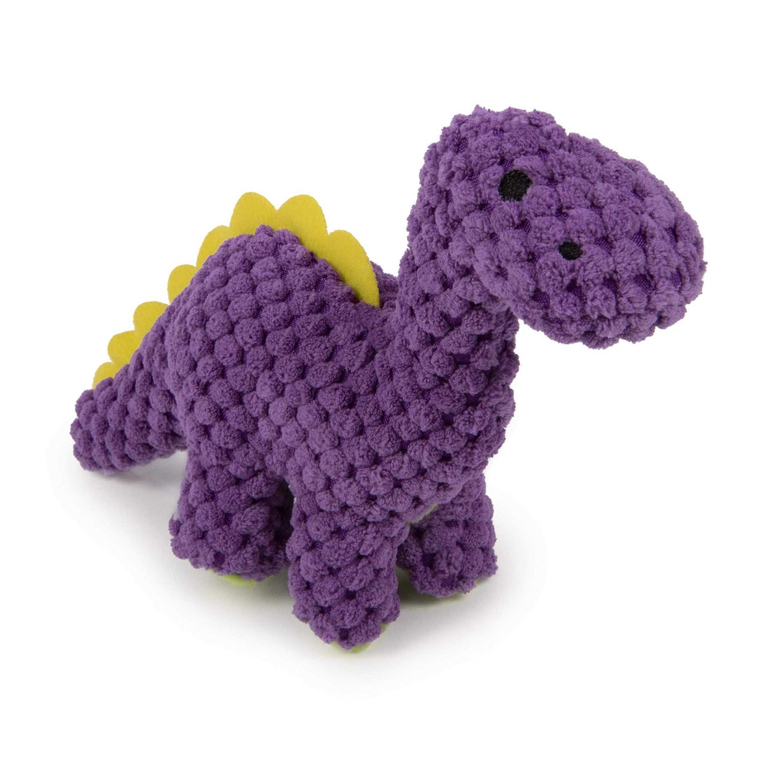 goDog Checkers Just For Me Dinos Bruto Squeaky Plush Dog Toy - Healthber