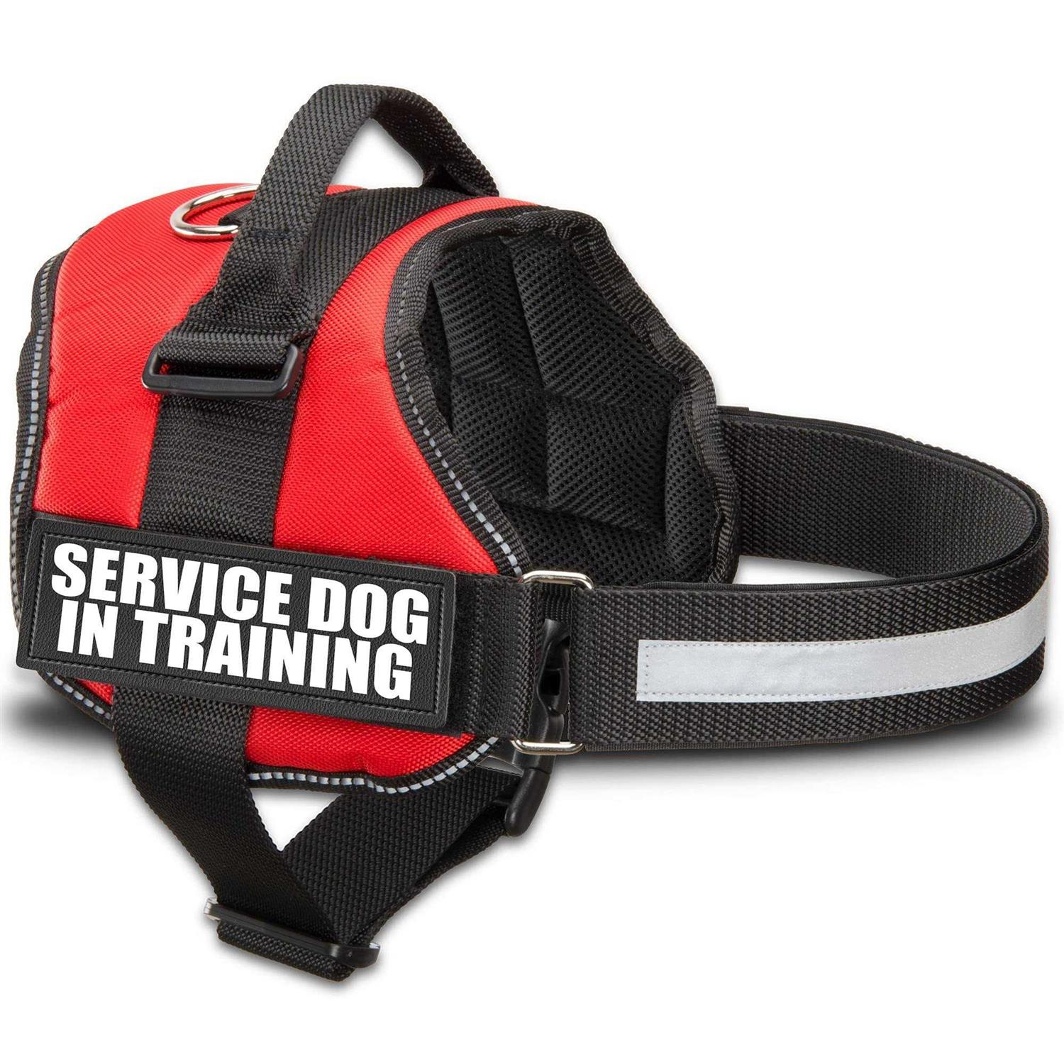 Industrial Puppy Service Dog Vest with Hook and Loop Straps and Handle Harness - Healthber