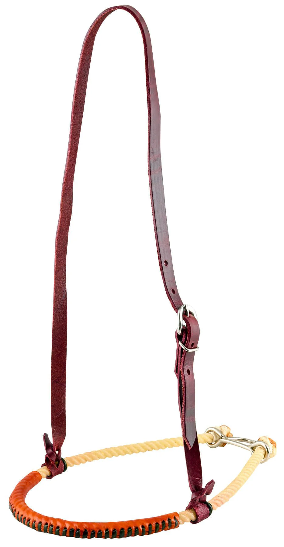 Oxbow Leather Covered Single Rope Noseband for Horses - Healthber