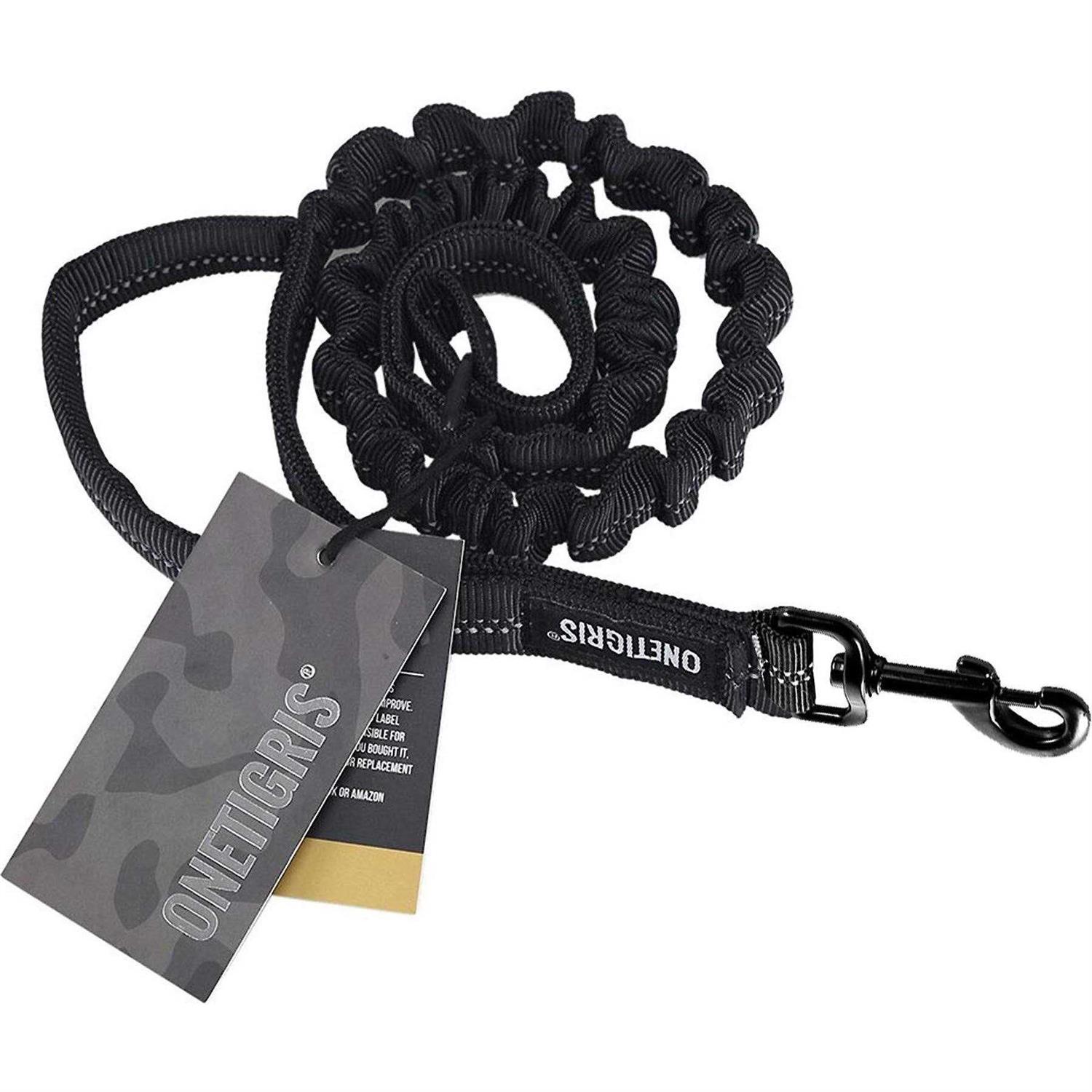 OneTigris Tactical Dog Training Bungee Leash with 2 Control Handle Quick Release Nylon Leads Rope - Healthber