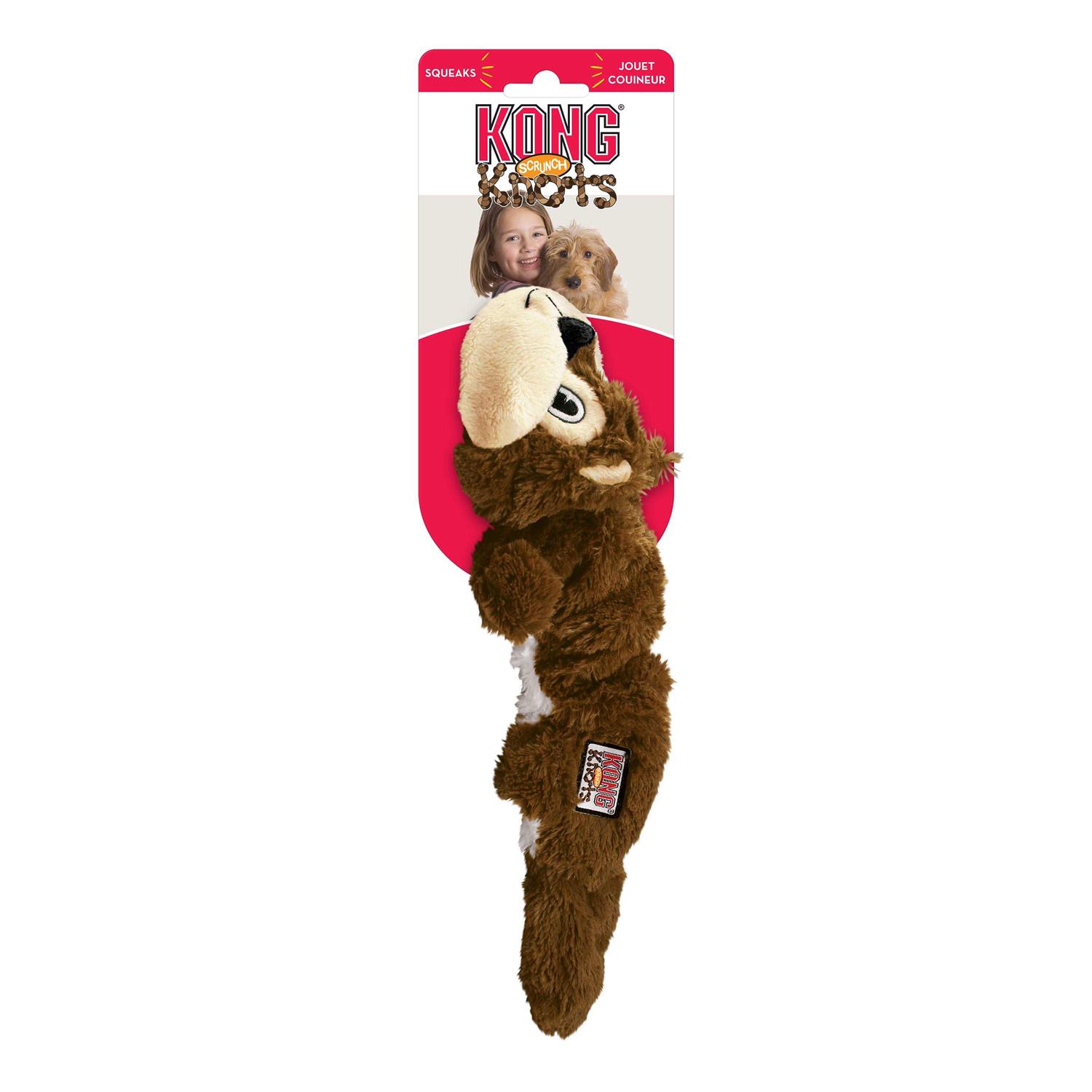 KONG Scrunch Knots Squirrel Dog Toy - Healthber