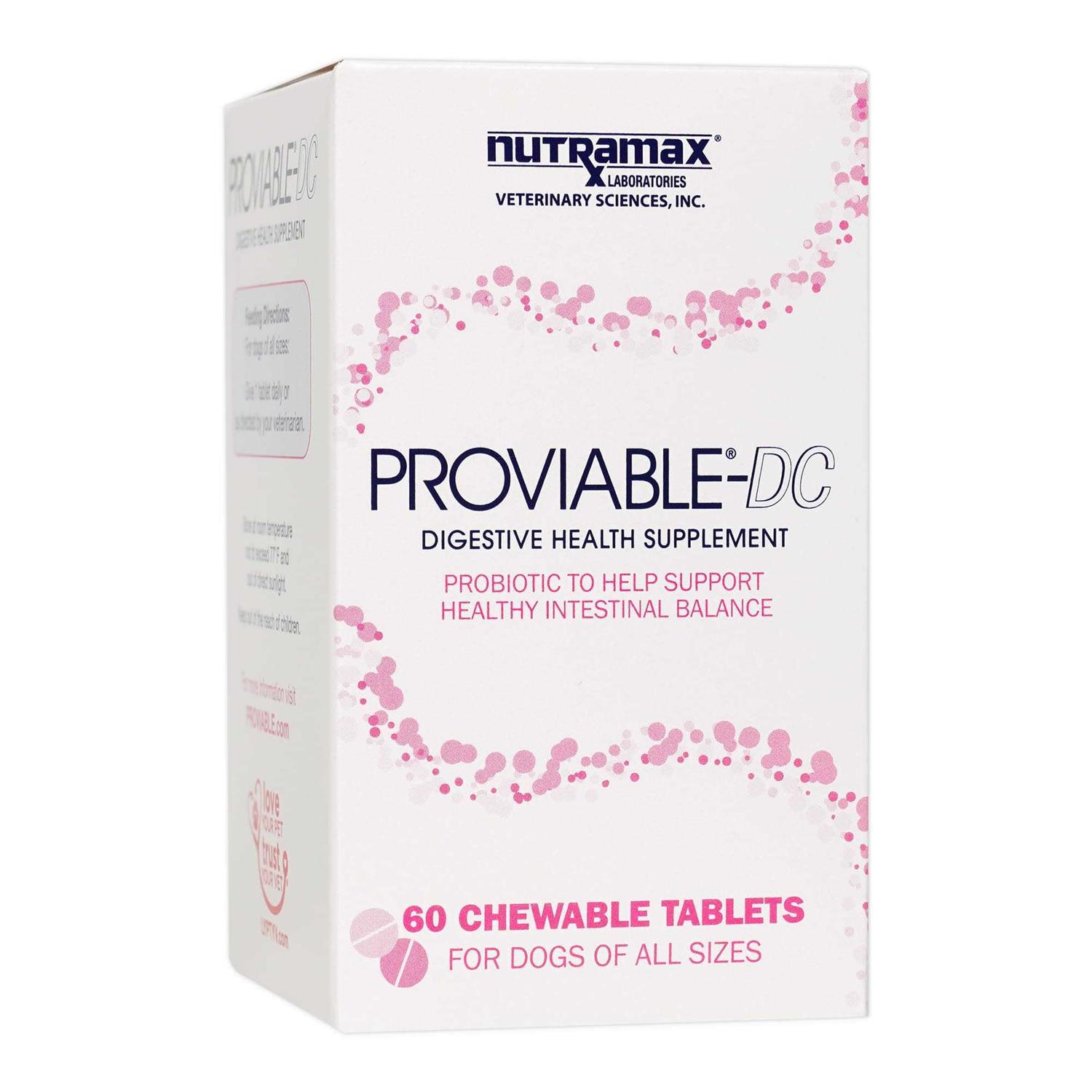 Nutramax Proviable Digestive Health Supplement Multi-Strain Probiotics and Prebiotics for Dogs - Healthber
