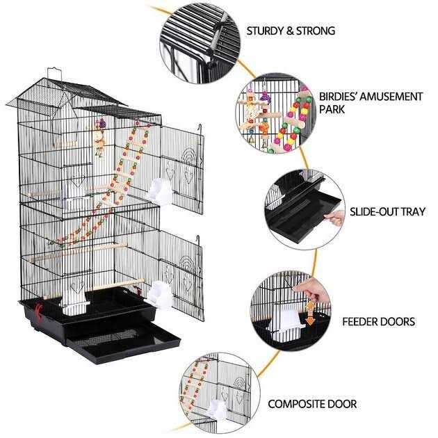 Yaheetech 39-in Parrot Bird Cage - Healthber