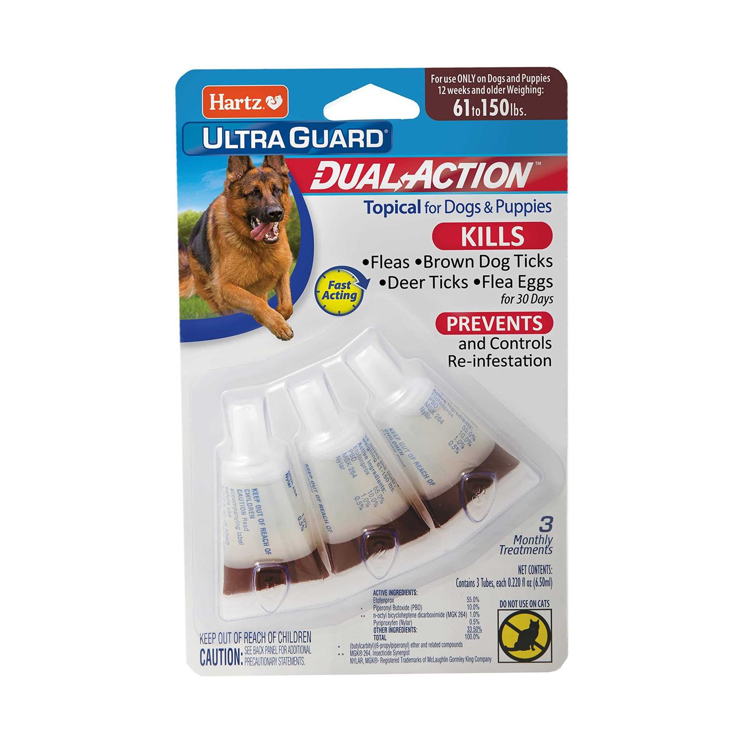 Hartz UltraGuard Dual Action Flea & Tick Topical Dogs - Healthber
