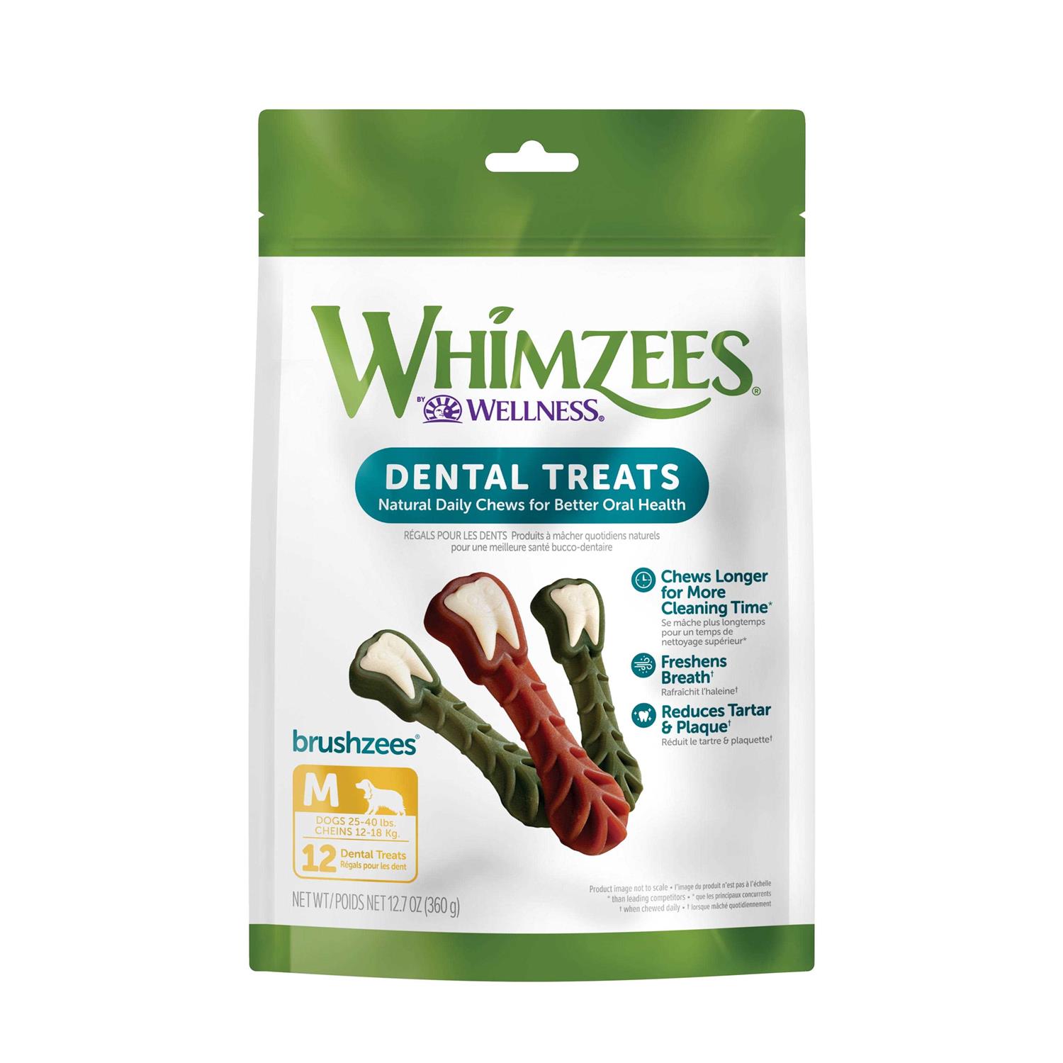 Whimzees Brushzees Dental Treats - Healthber