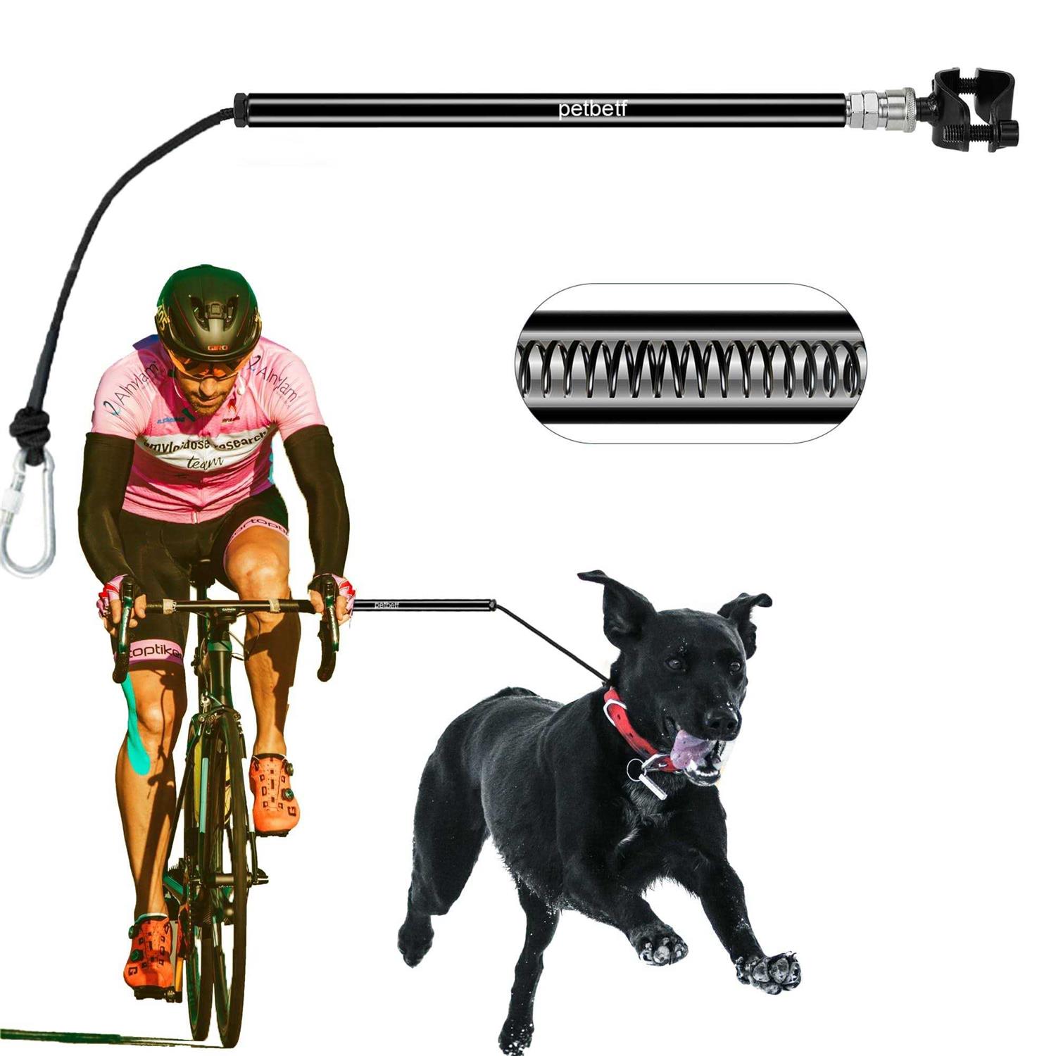 petbetf Dog Bike Leash -Dog Hands Free Leas Retractable Bicycle Dog Leash with Quick Connect Mechanism - Healthber