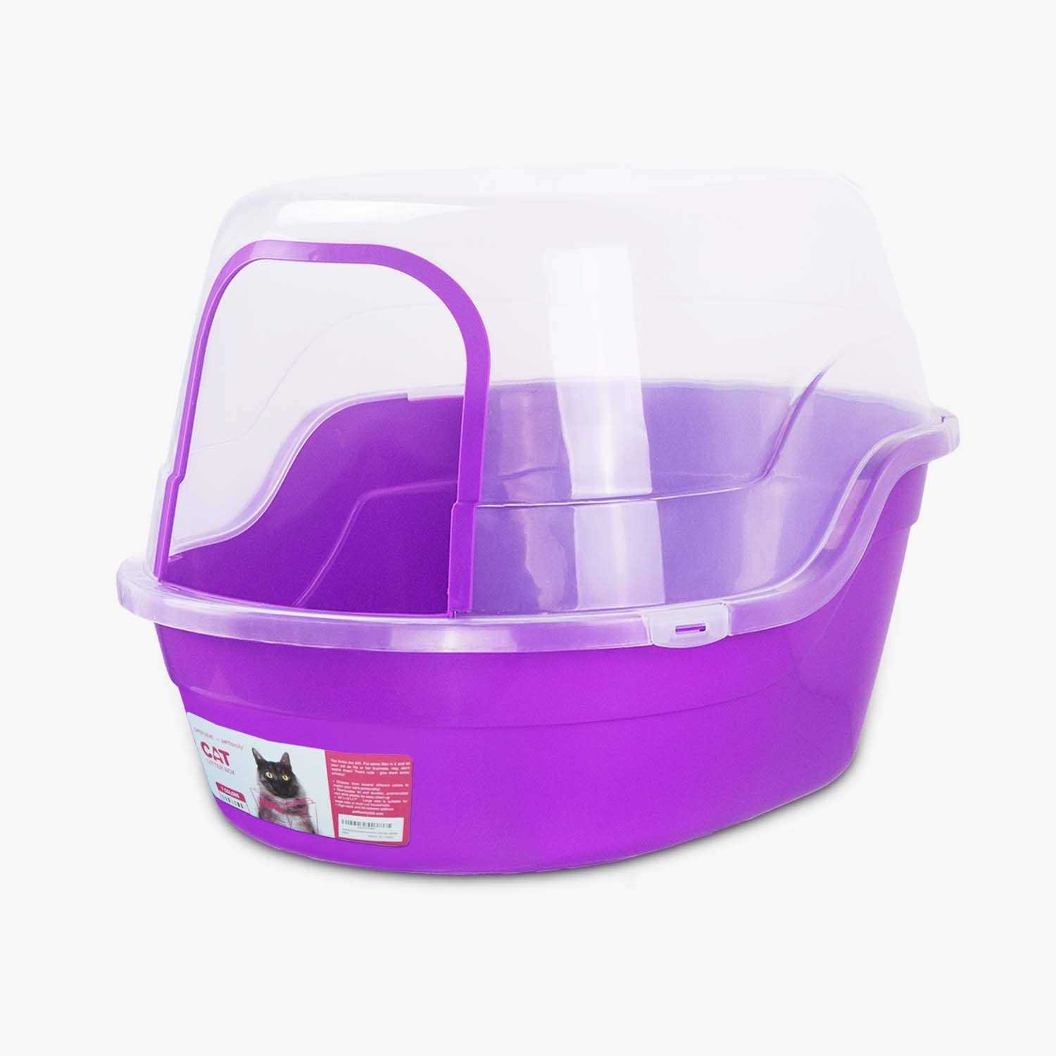 Petfamily Jumbo Hooded Cat Litter Box - Healthber