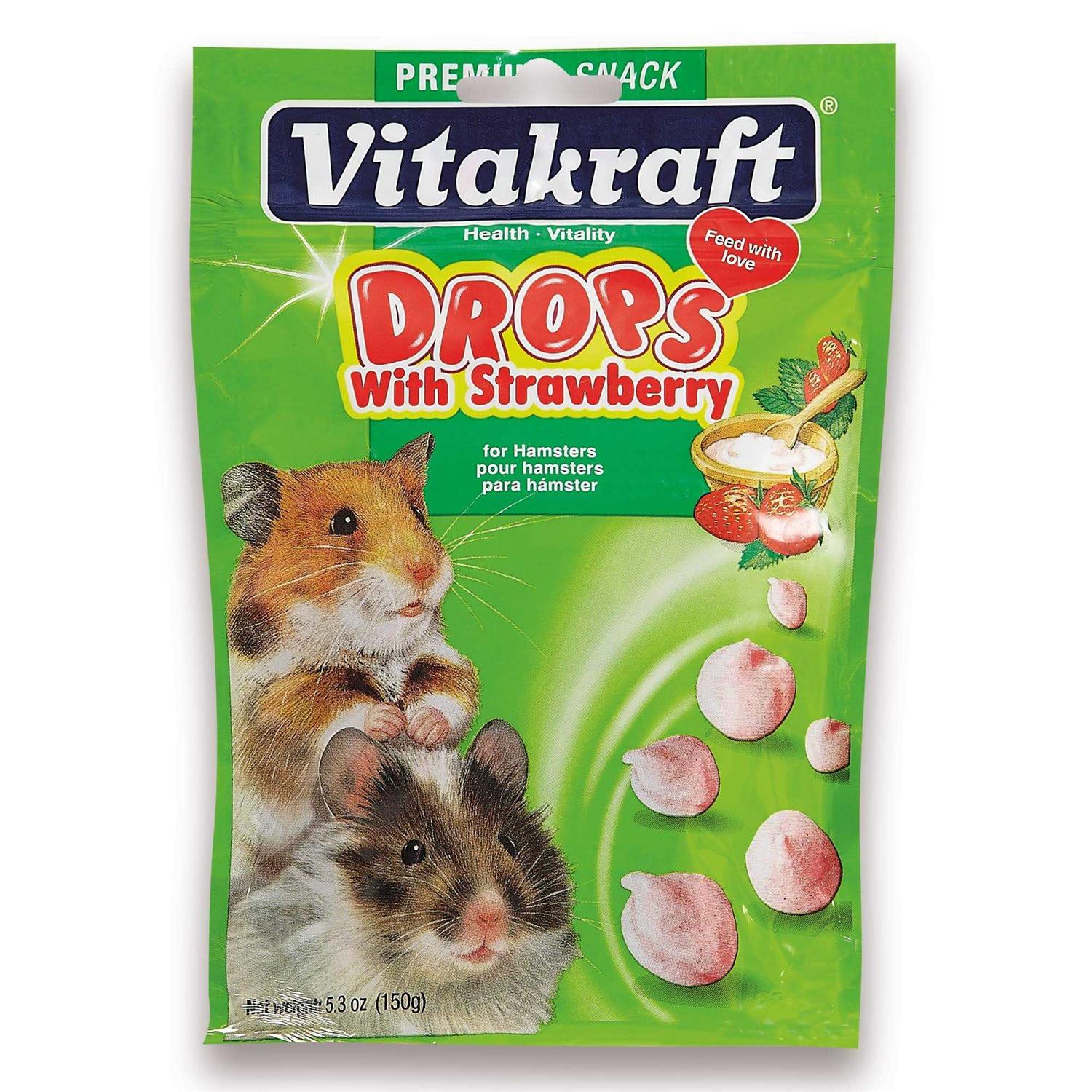 Vitakraft Drops with Strawberry for Hamsters - Healthber
