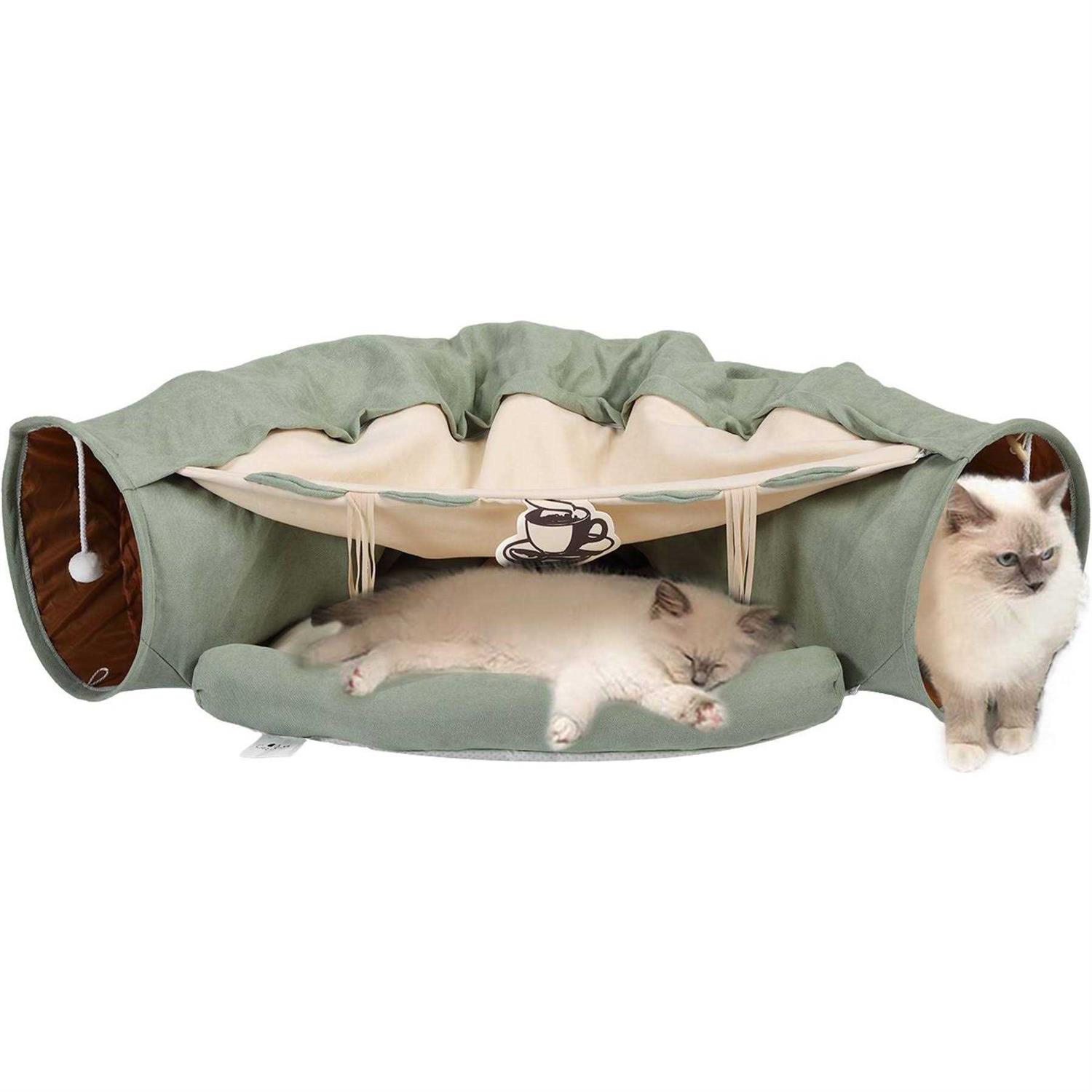 Coziwow by Jaxpety Collapsible Cat Tunnel Bed - Healthber