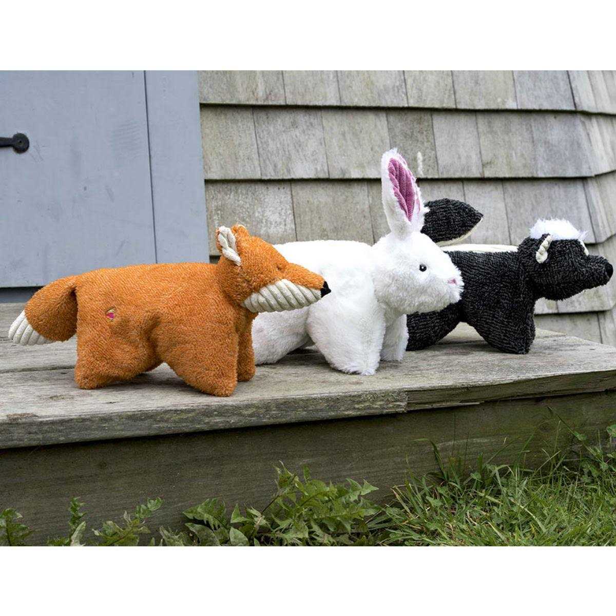 HuggleHounds Squooshie Fox Plush Dog Toy - Healthber