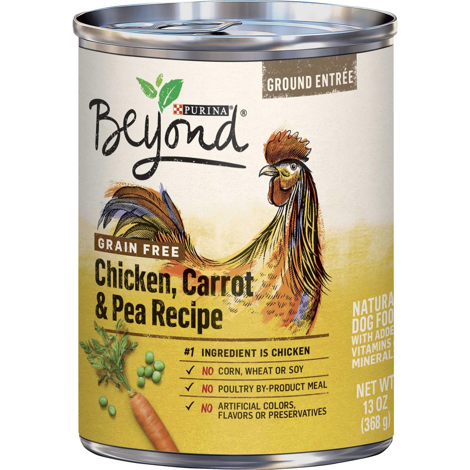Purina Beyond Chicken, Carrot & Pea Canned Dog Food, 13-oz, 12 ct - Healthber