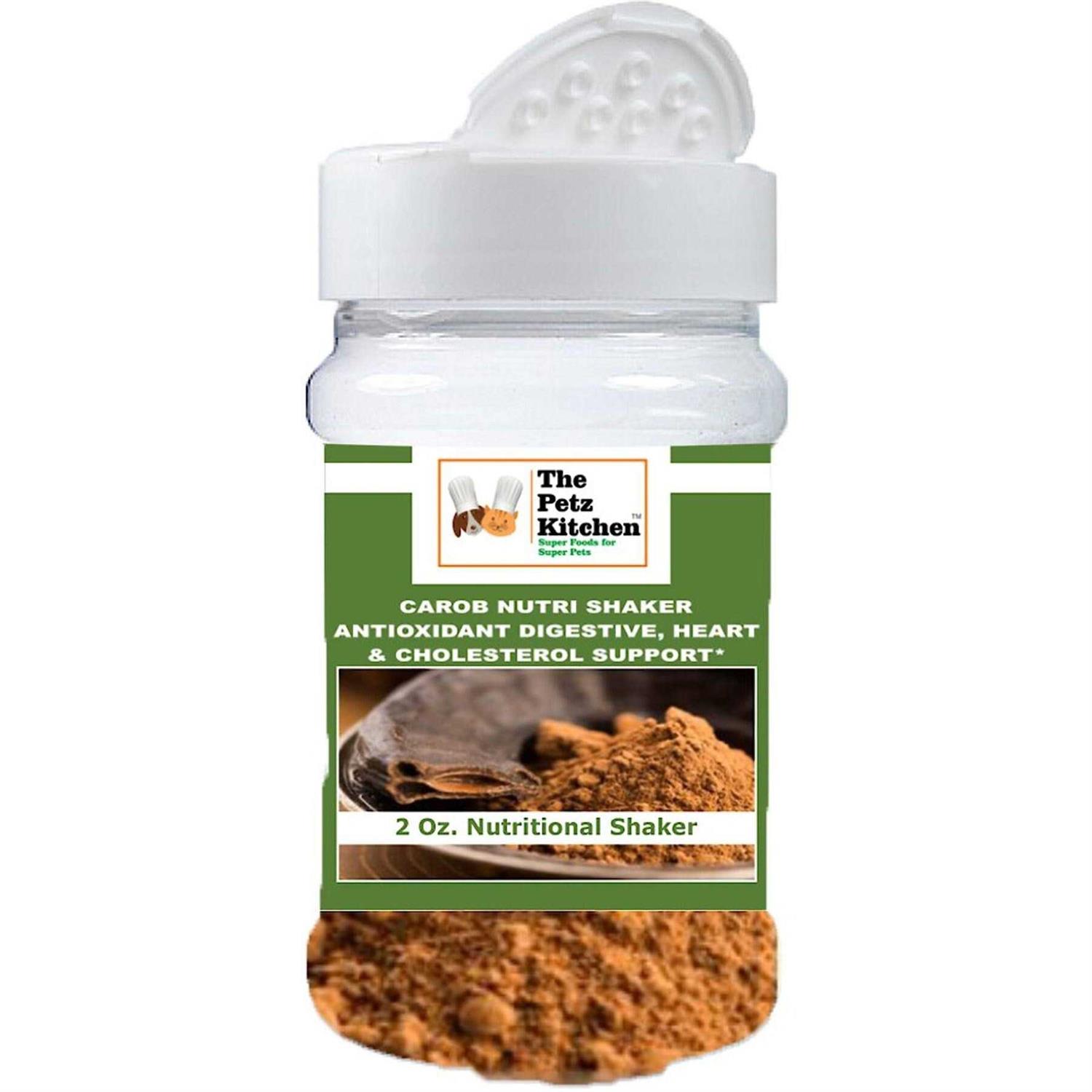 The Petz Kitchen Carob Antioxidant Digestive & Cardiovascular Support Dog & Cat Supplement - Healthber
