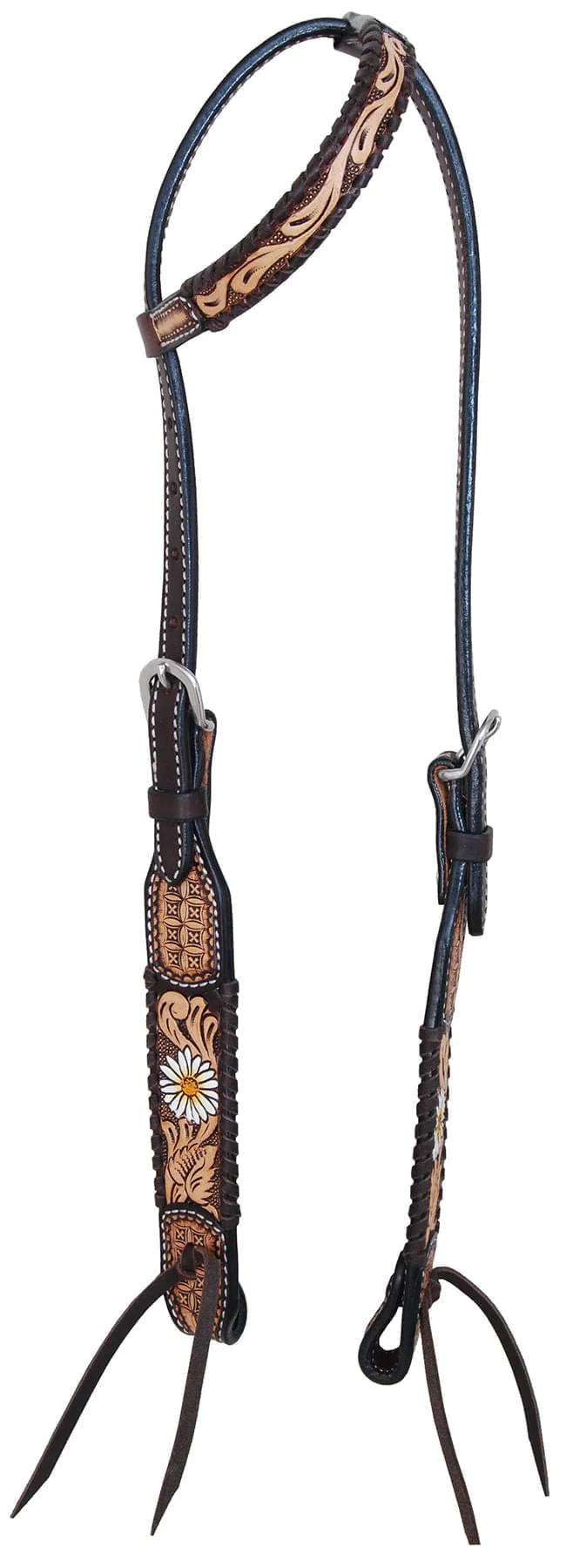 Rafter T Daisy Sliding Ear Headstall - Healthber