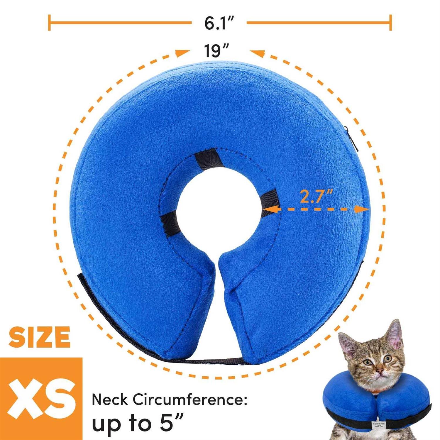 BENCMATE Protective Inflatable Collar for Dogs and Cats Soft Pet Recovery Collar Does Not Block Vision E-Collar - Healthber