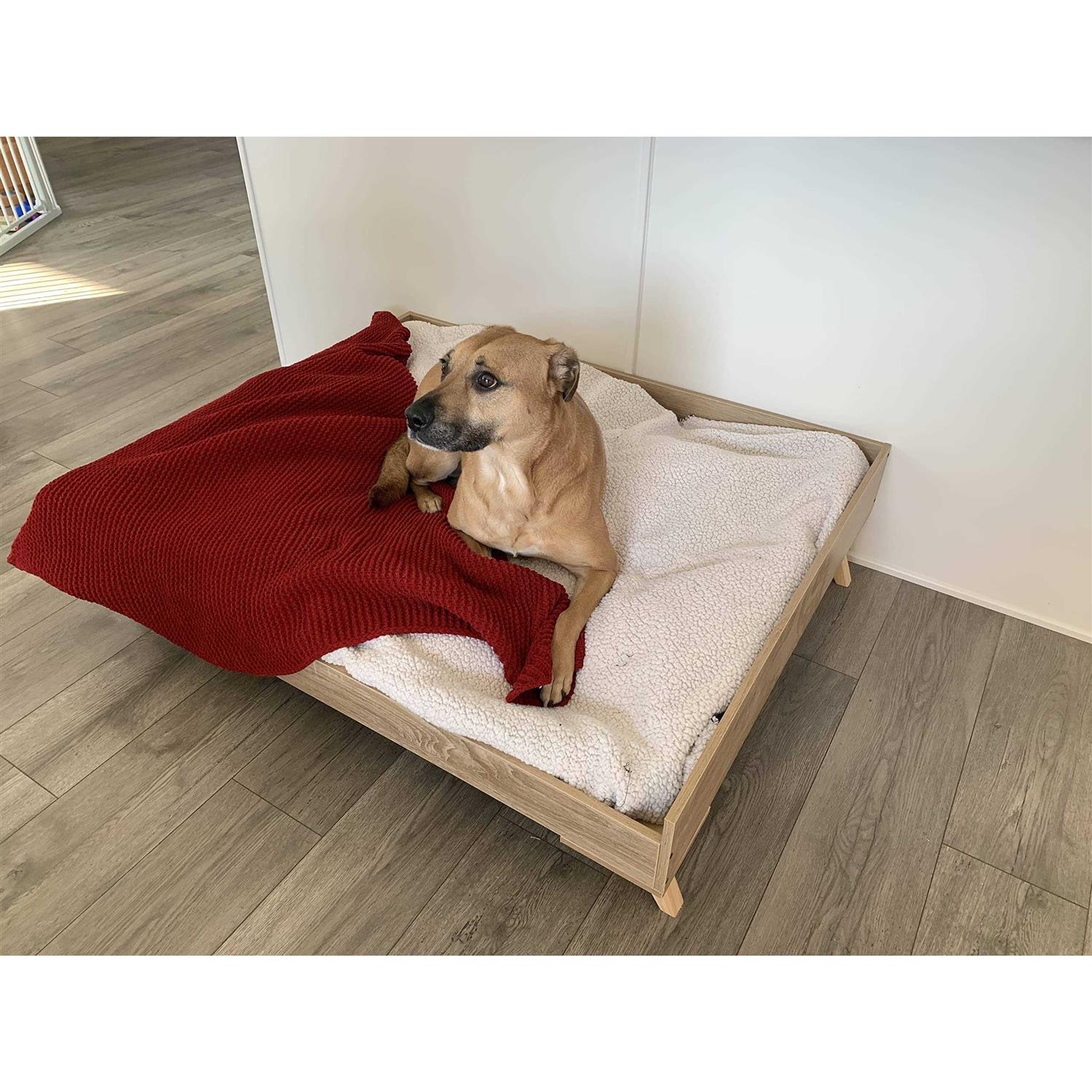 Midlee Raised Wooden Dog Bed Frame - Healthber