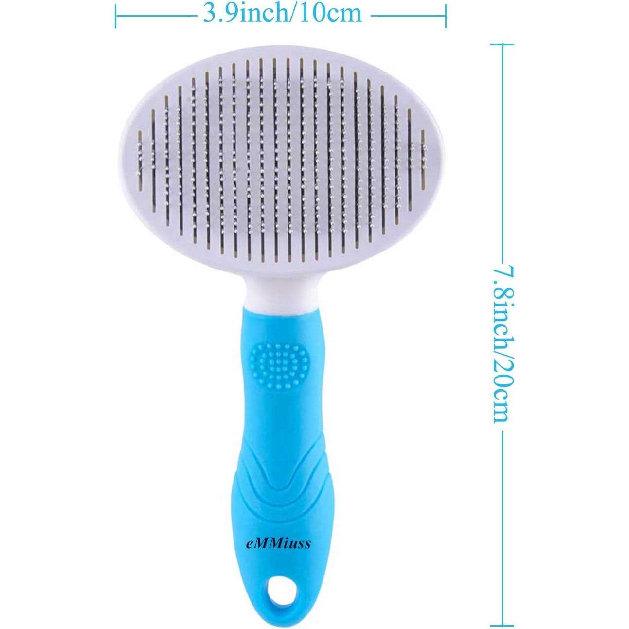 eMMiuss Cat Brush, Self Cleaning Slicker Brushes for Shedding and Grooming Removes Loose Undercoat,Mats Hair Grooming Brush for Cat Dog Massage-Self - Healthber