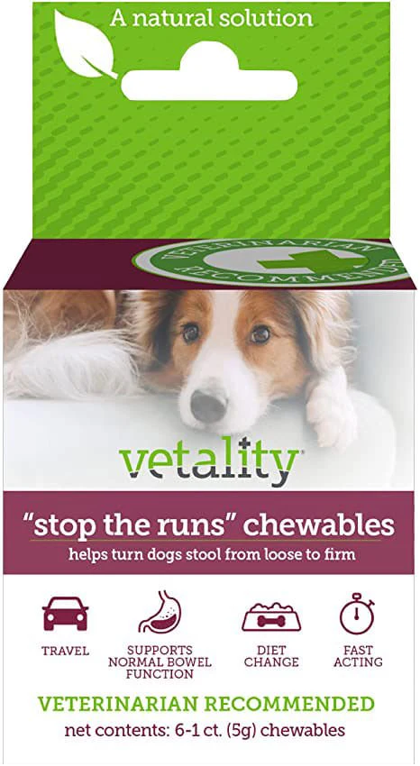 'Stop the Runs' Anti-diarrhea Chewables for Dogs, 6-1 ct - Healthber