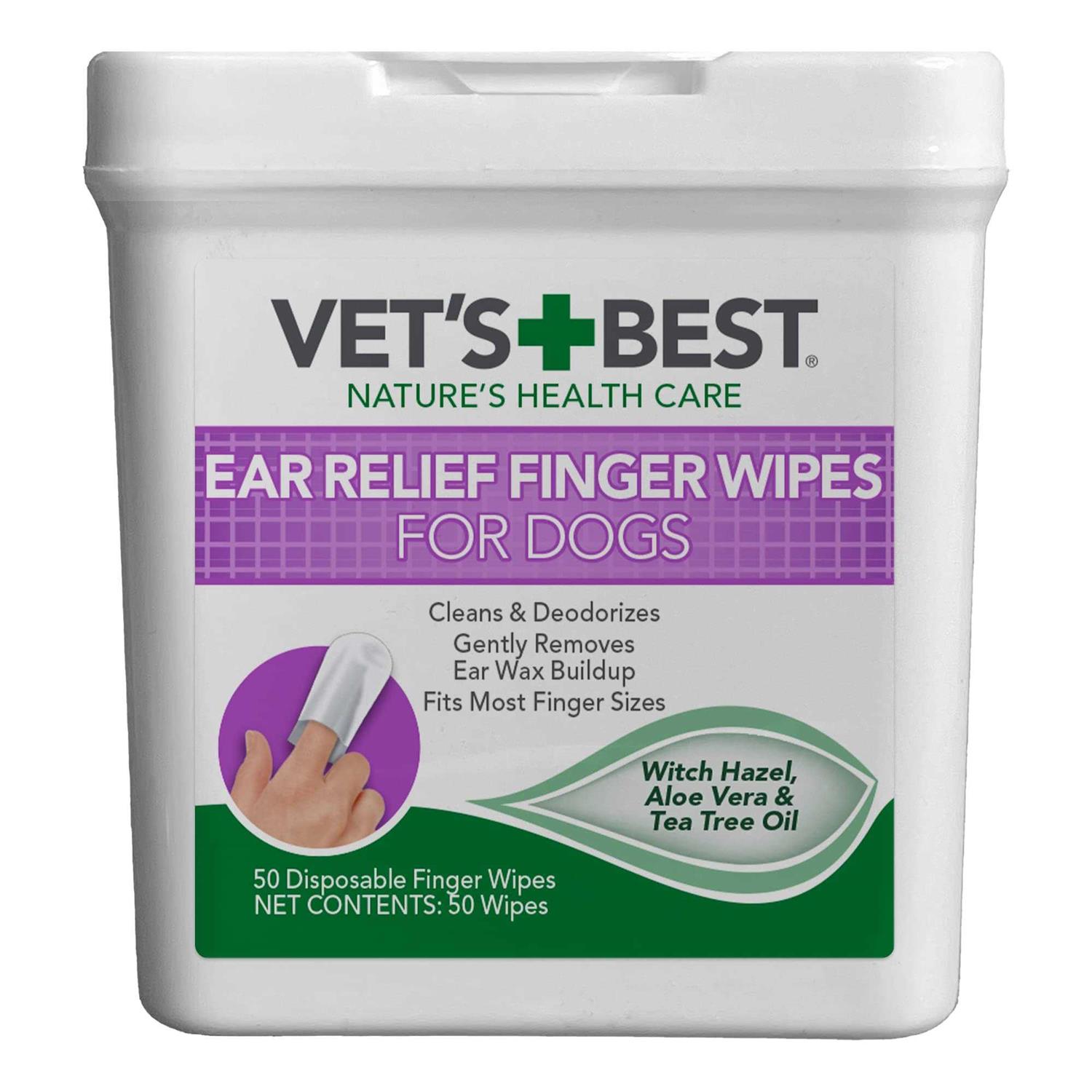 Vets Best Ear Finger Pads 50 Pads for Dogs - Healthber