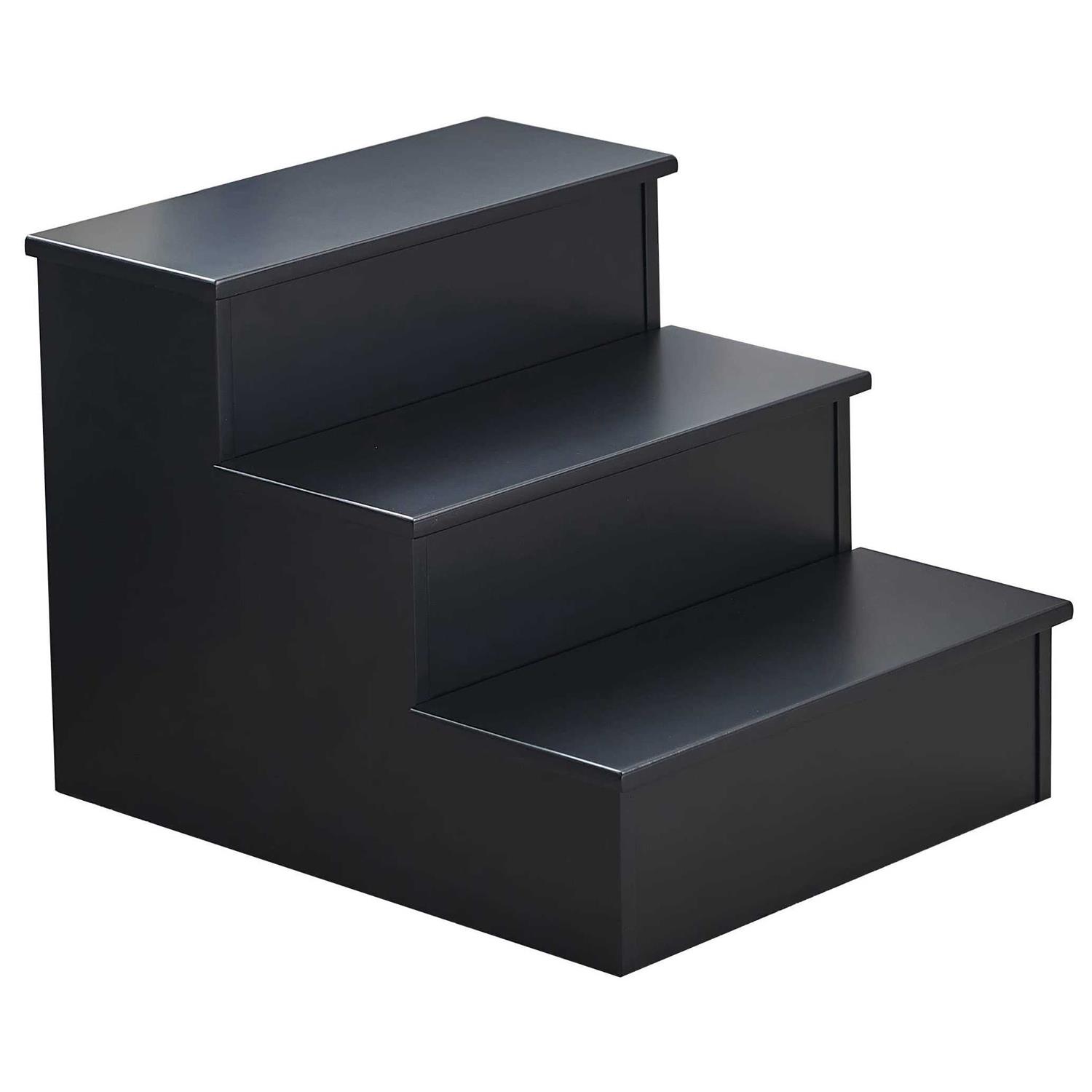 Kings Brand Furniture Darien 3 Step Wood Step Stool for Adults or Kids - Healthber