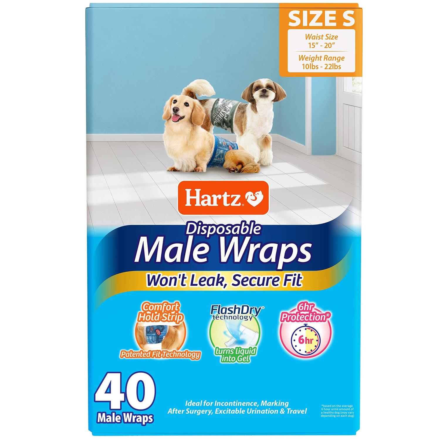 Hartz Disposable Male Dog Wraps Size - Healthber