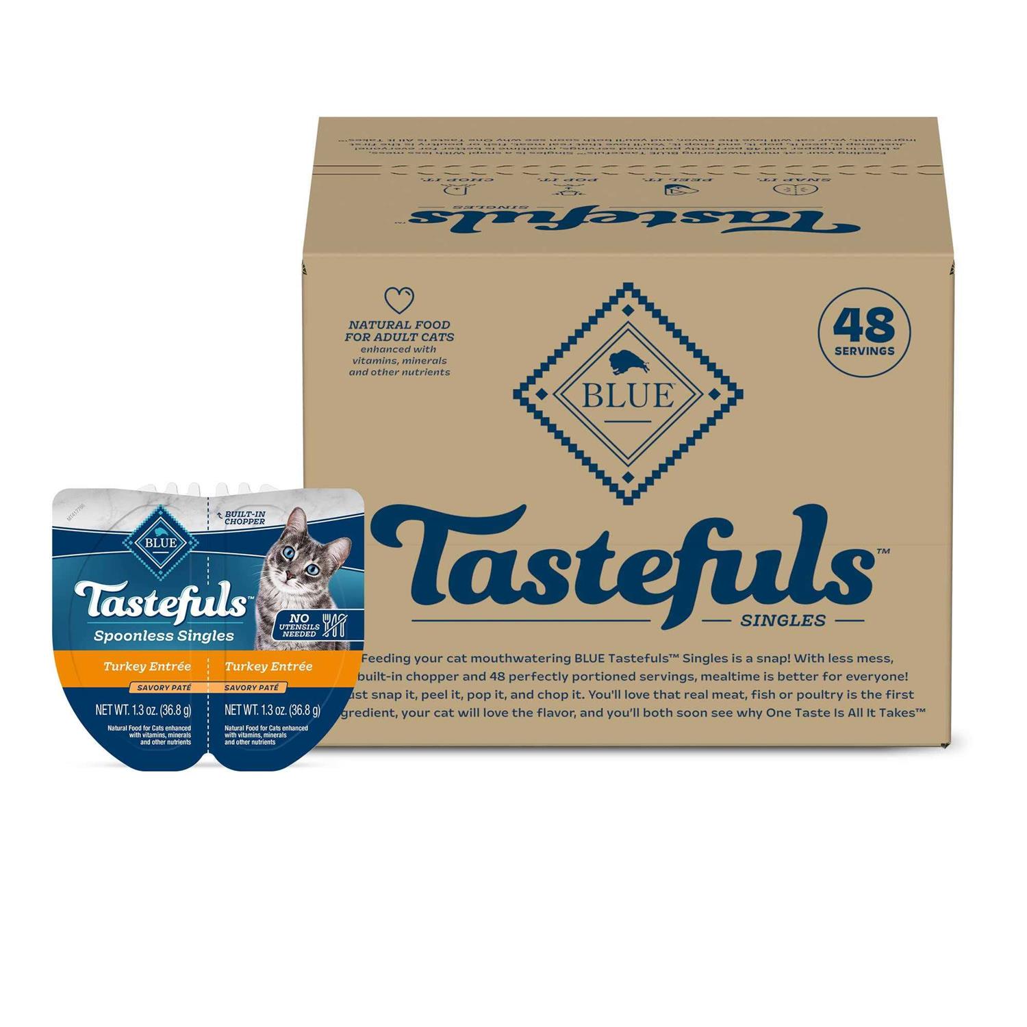 Blue Buffalo Tastefuls Spoonless Singles Adult Pate Wet Cat Food - Healthber