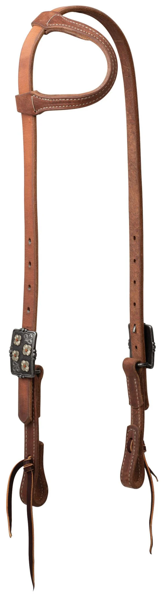 ProTack Silver Flower Sliding Ear Headstall - Healthber