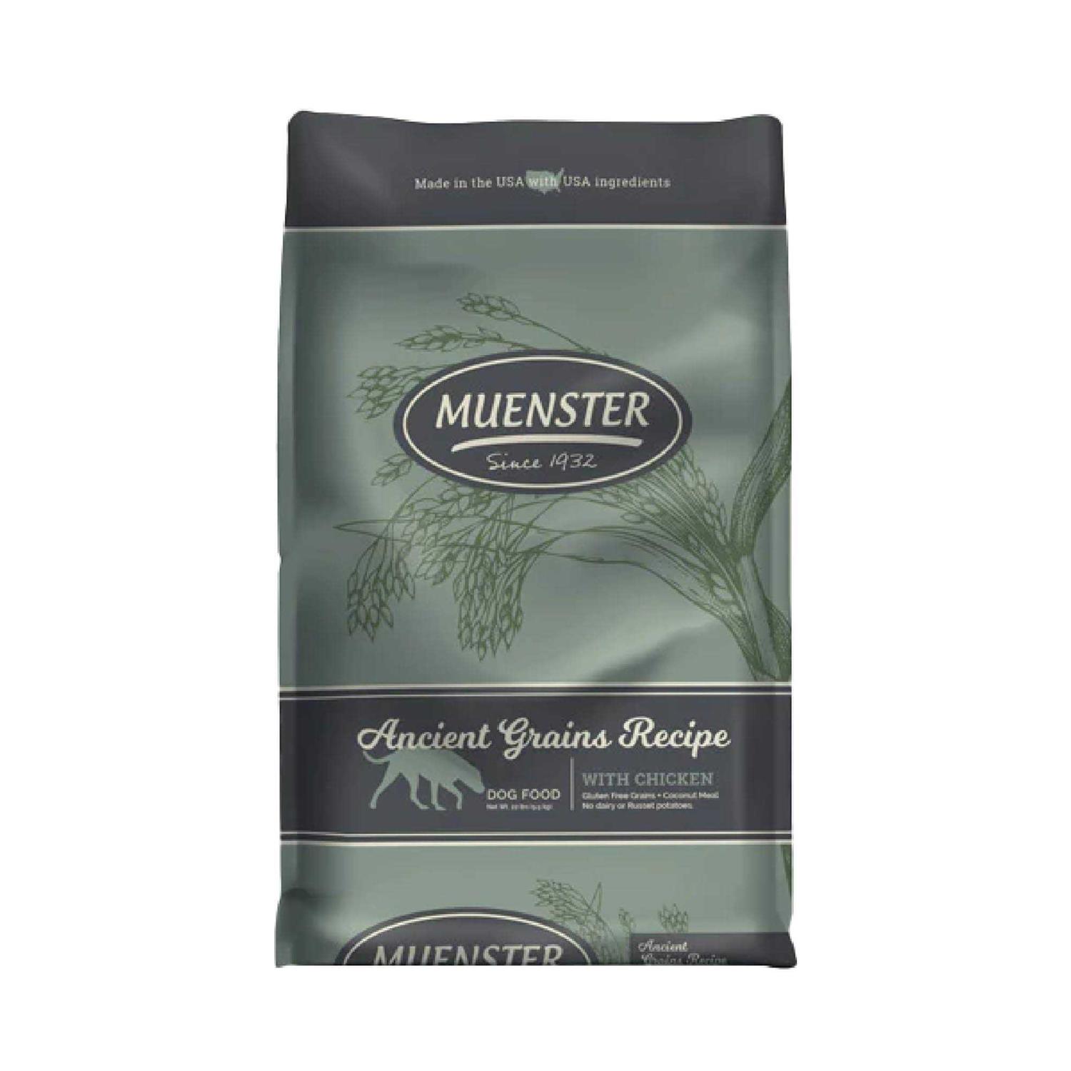 Muenster Ancient Grains with Chicken Dog Food - Healthber