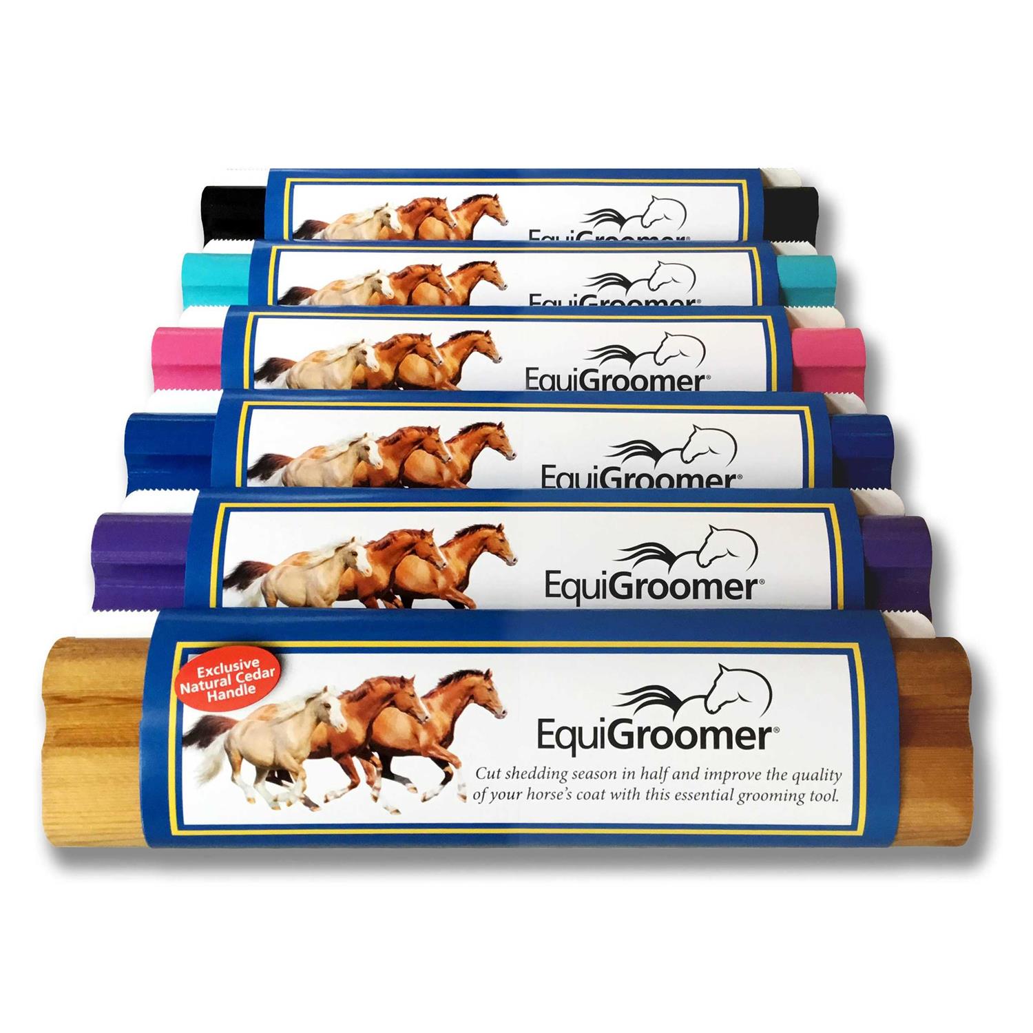 EquiGroomer Deshedding Brush for Horses Undercoat Tool for Large Pets With Short and Long Hair - Healthber
