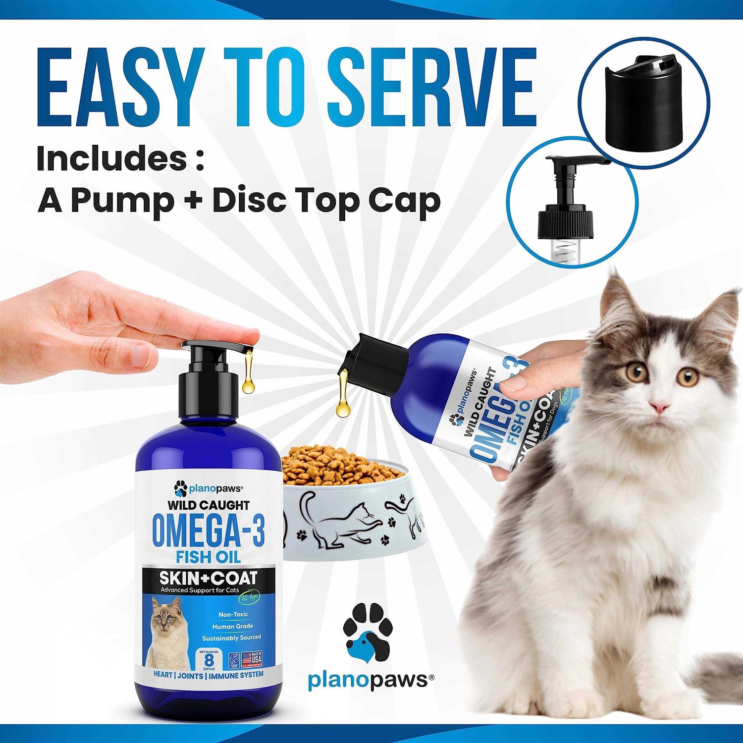 planopaws Omega 3 Fish Oil for Cats Better Than Salmon Oil for Cats - Healthber