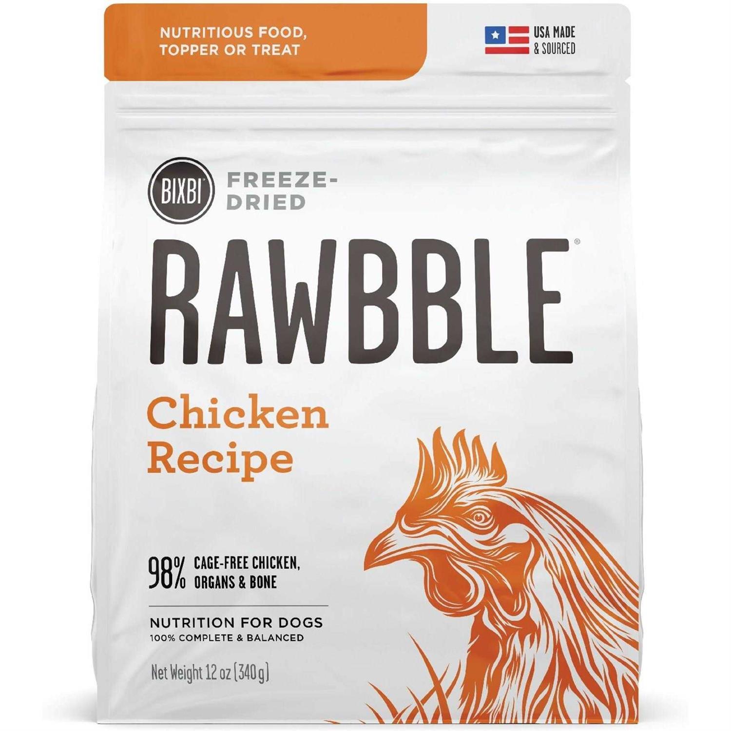 Bixbi Rawbble Chicken Freeze-Dried Dog Food - Healthber