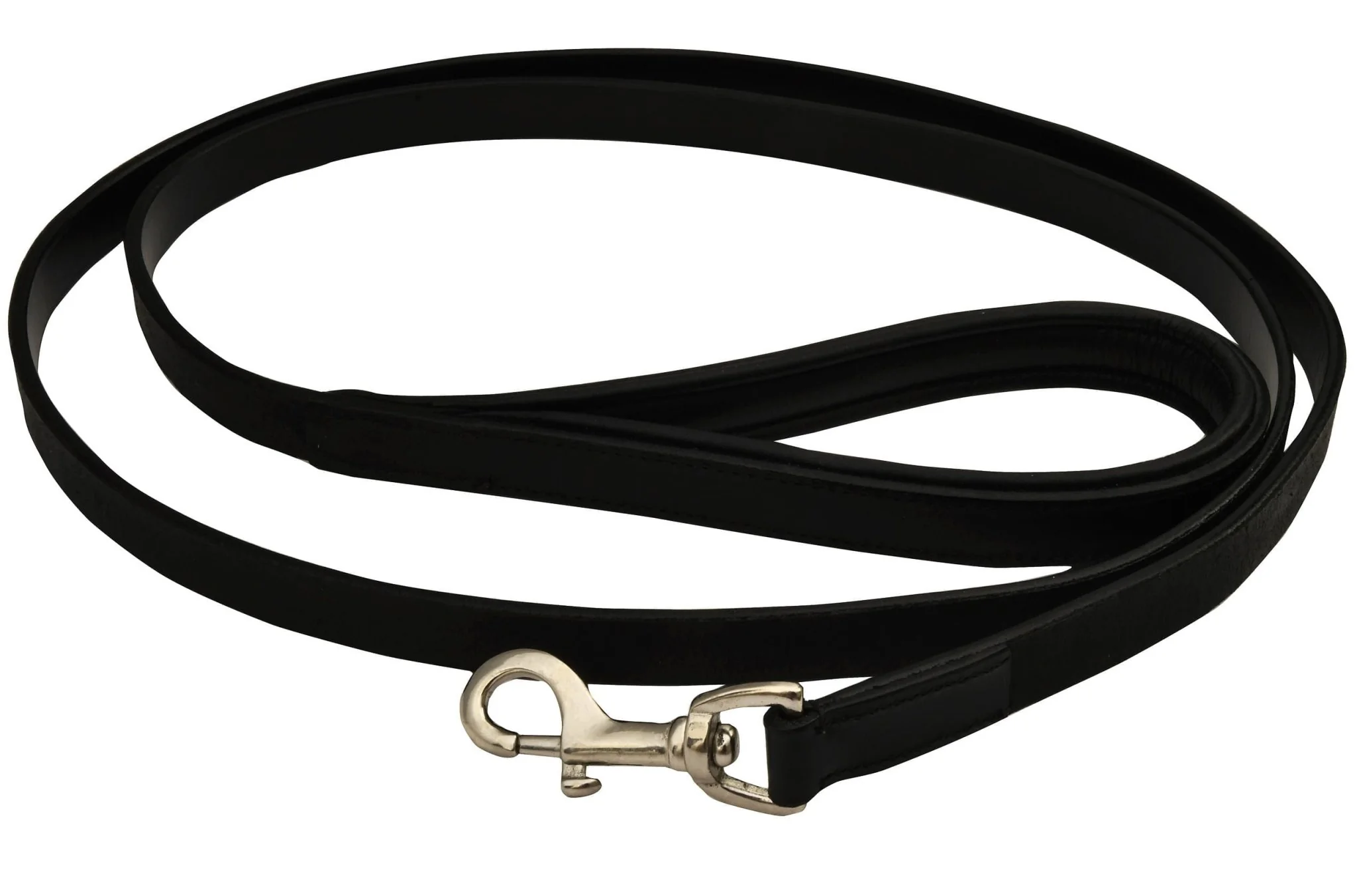 Premium Padded Black Leather Leash - Healthber