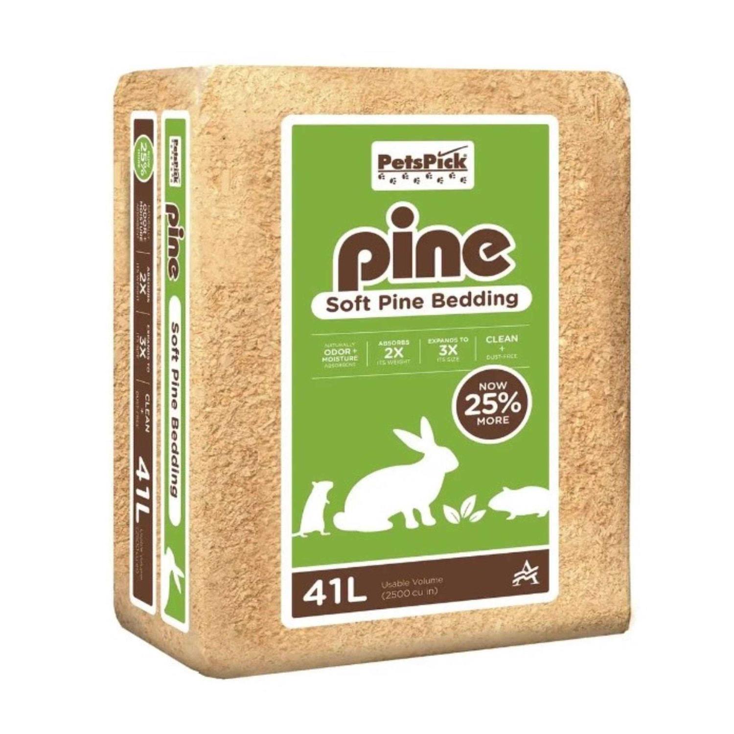 PetsPick Kiln Dried Soft Pine Bedding For Small Pets - Healthber
