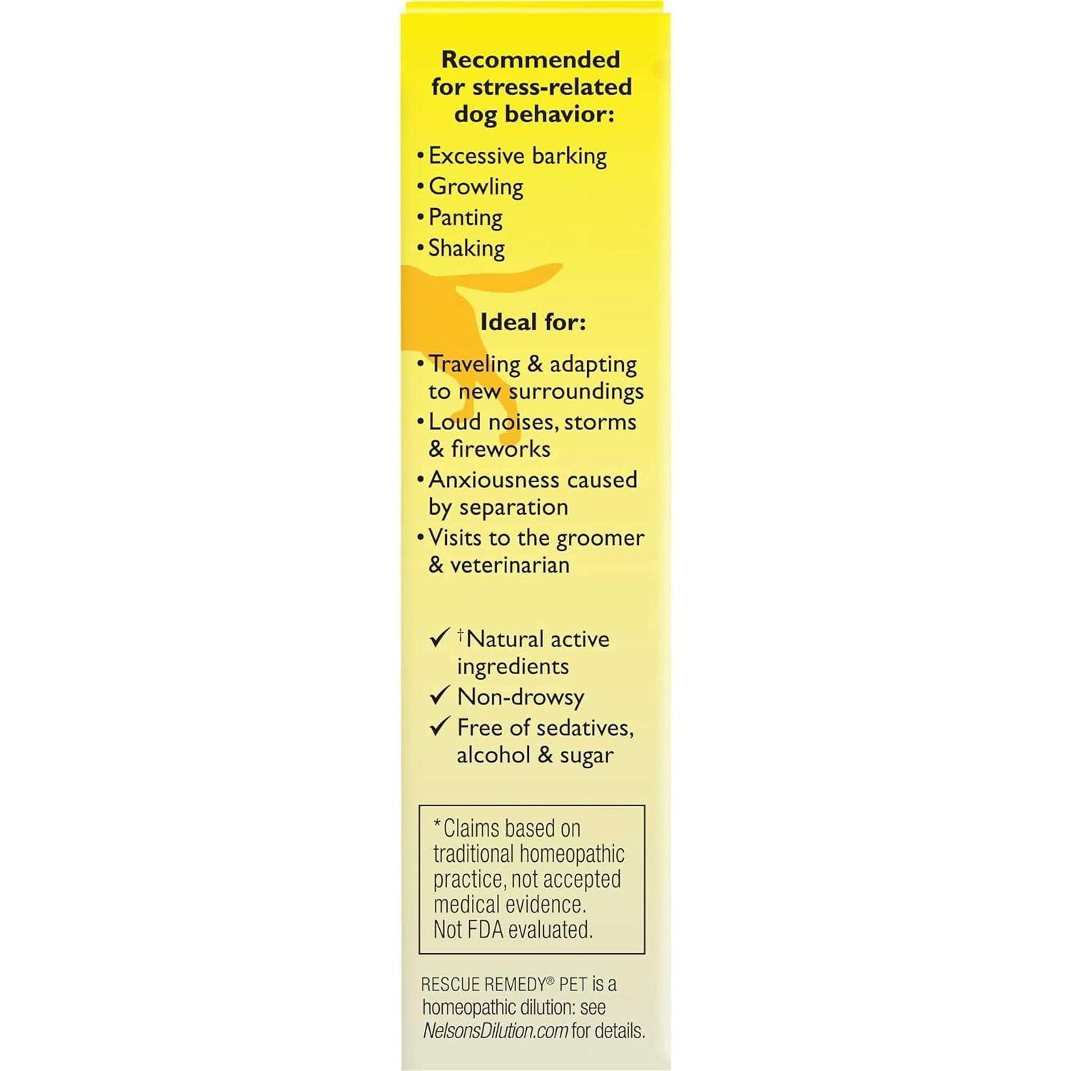Bach Rescue Remedy PET Natural Calming Drops - Healthber