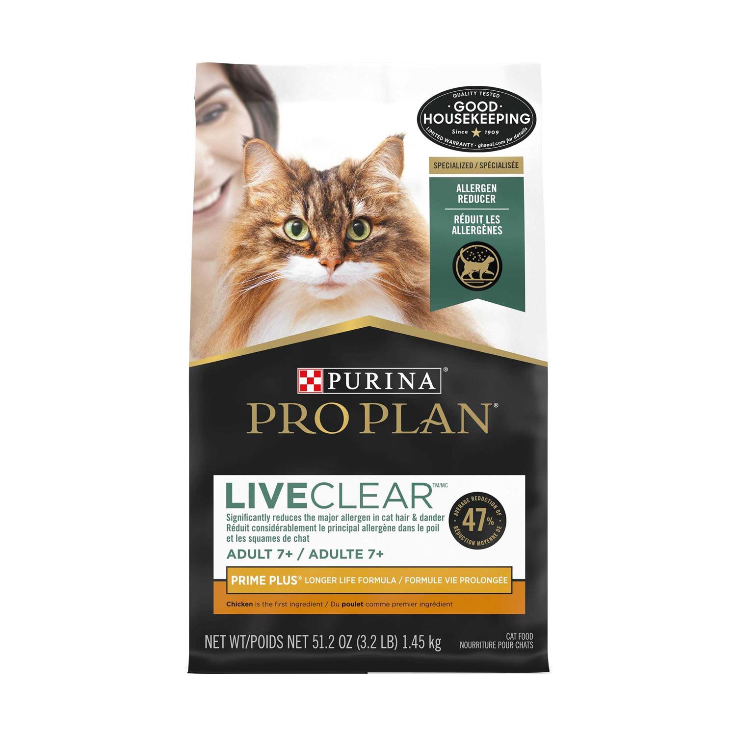 Purina Pro Plan LIVECLEAR Senior Adult Prime Plus Longer Life Formula Cat Food - Healthber