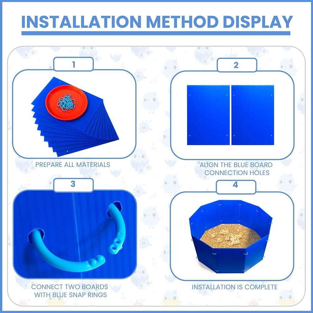 Koawave Chick Brooder Kit Blue Circular Chicken Brooder Box Reusable Corral Starter Home - Healthber
