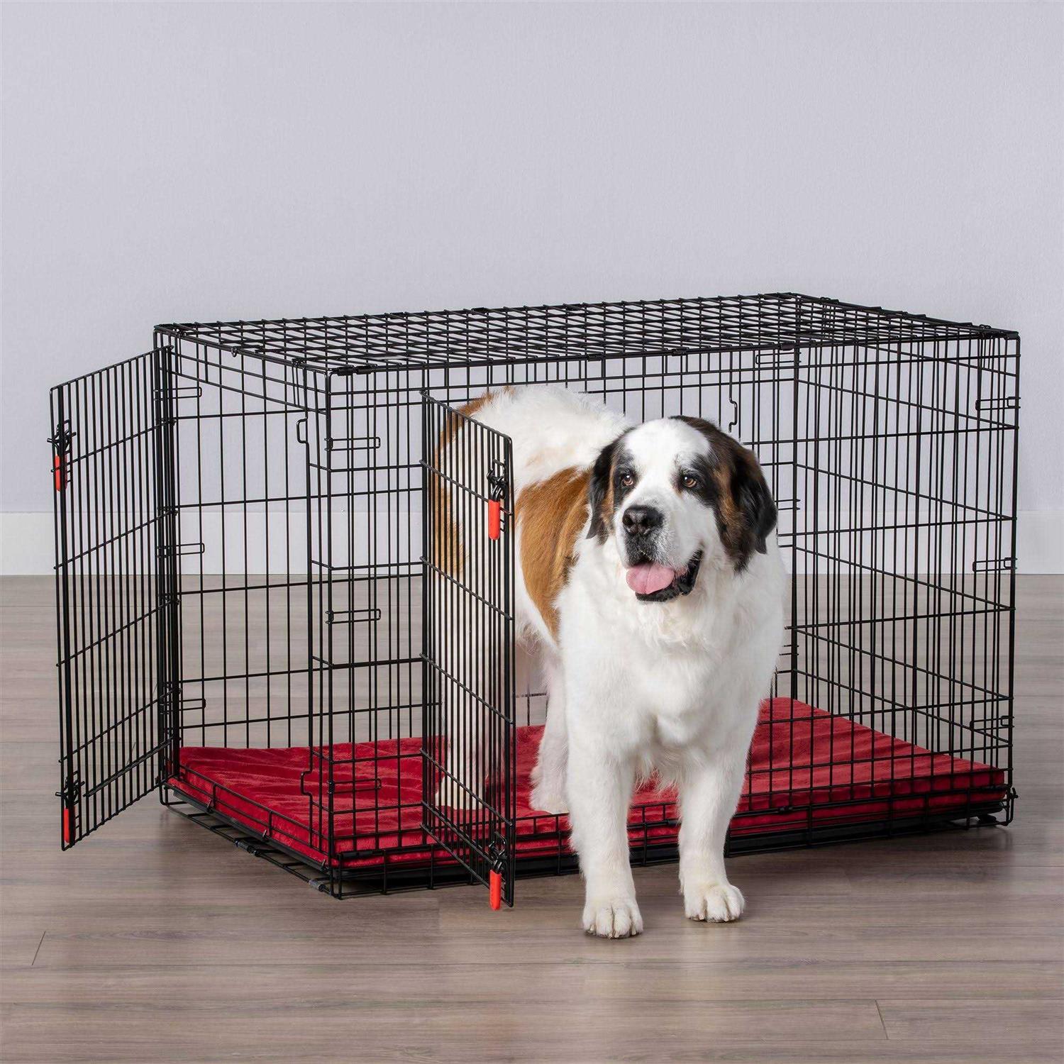 KONG Ultra-Strong Double Door Wire Dog Crate with Divider Panel - Healthber