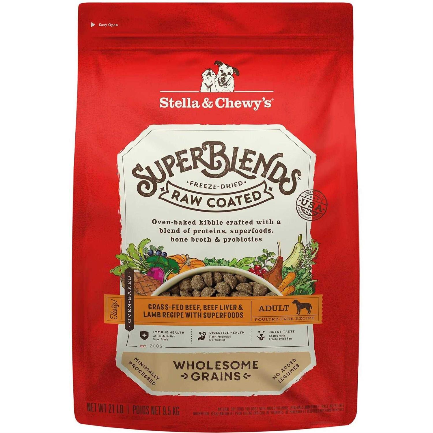 Stella & Chewy’s SuperBlends Raw Wholesome Grains Grass-Fed Beef - Healthber