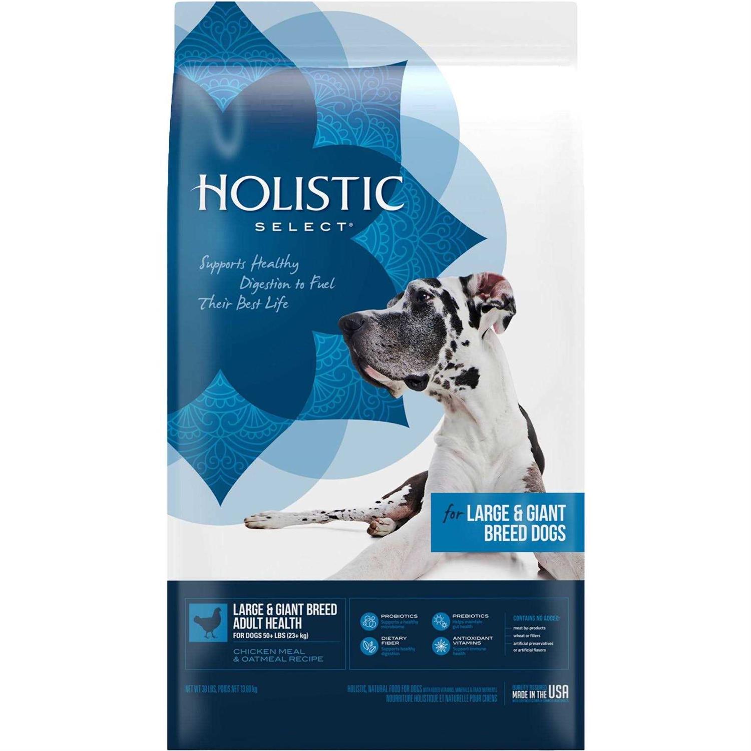 Holistic Select Large & Giant Breed Adult Health Chicken Meal & Oatmeal Dry Dog Food - Healthber