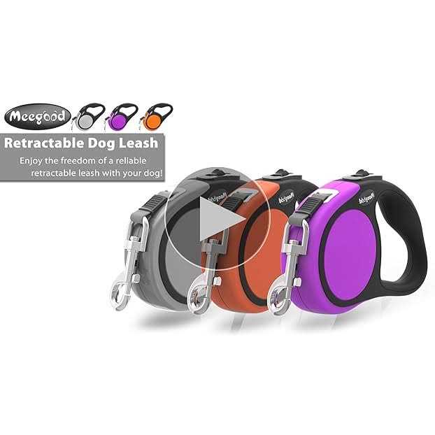 Meegood Heavy Duty Retractable Dog Leash-16ft Strong & Durable Walking Leash for S to L Dogs up to 45/115 lbs - Healthber