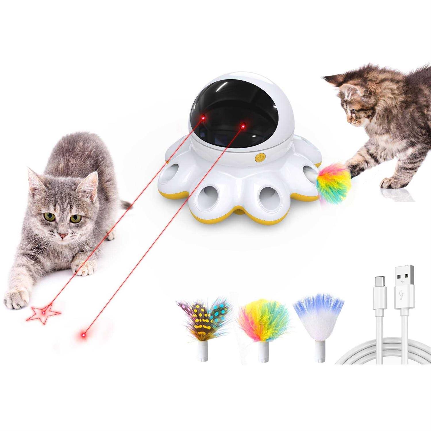 ORSDA Cat Laser Toy 2-in-1 Interactive Cat Toys for Indoor Cats - Healthber