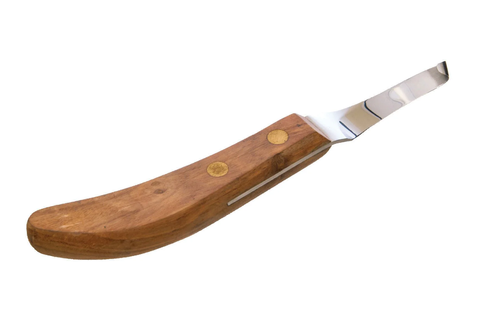 Drop Blade Hoof Knife with Walnut Handle, Left or Right Hand Option - Healthber