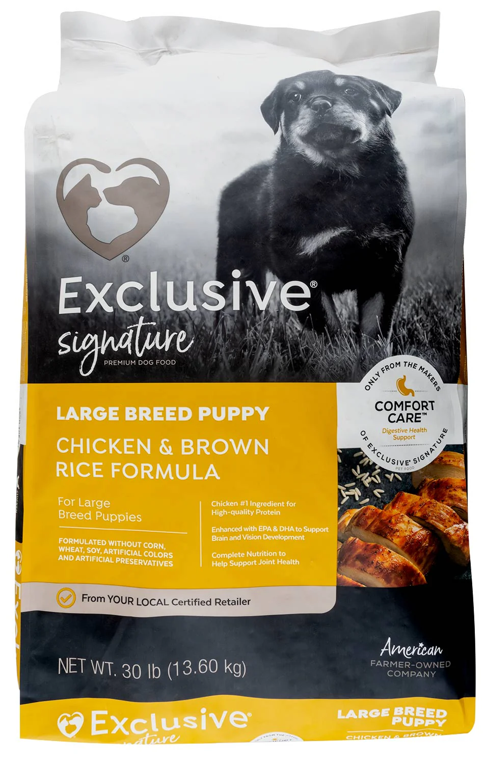 Purina Exclusive Large Breed Puppy Food, Chicken/Brown Rice - Healthber