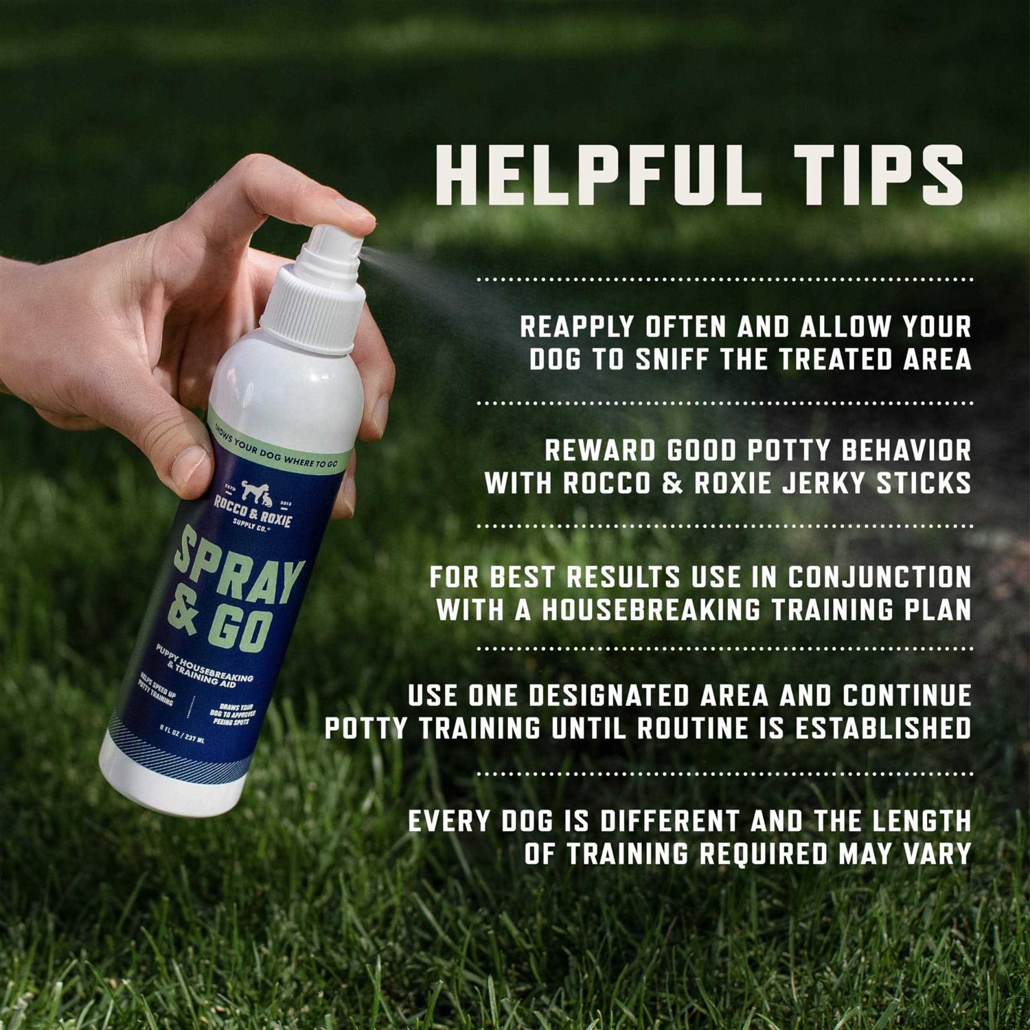 Rocco & Roxie Spray & Go Attractant Puppy Housebreaking & Training Aid - Healthber