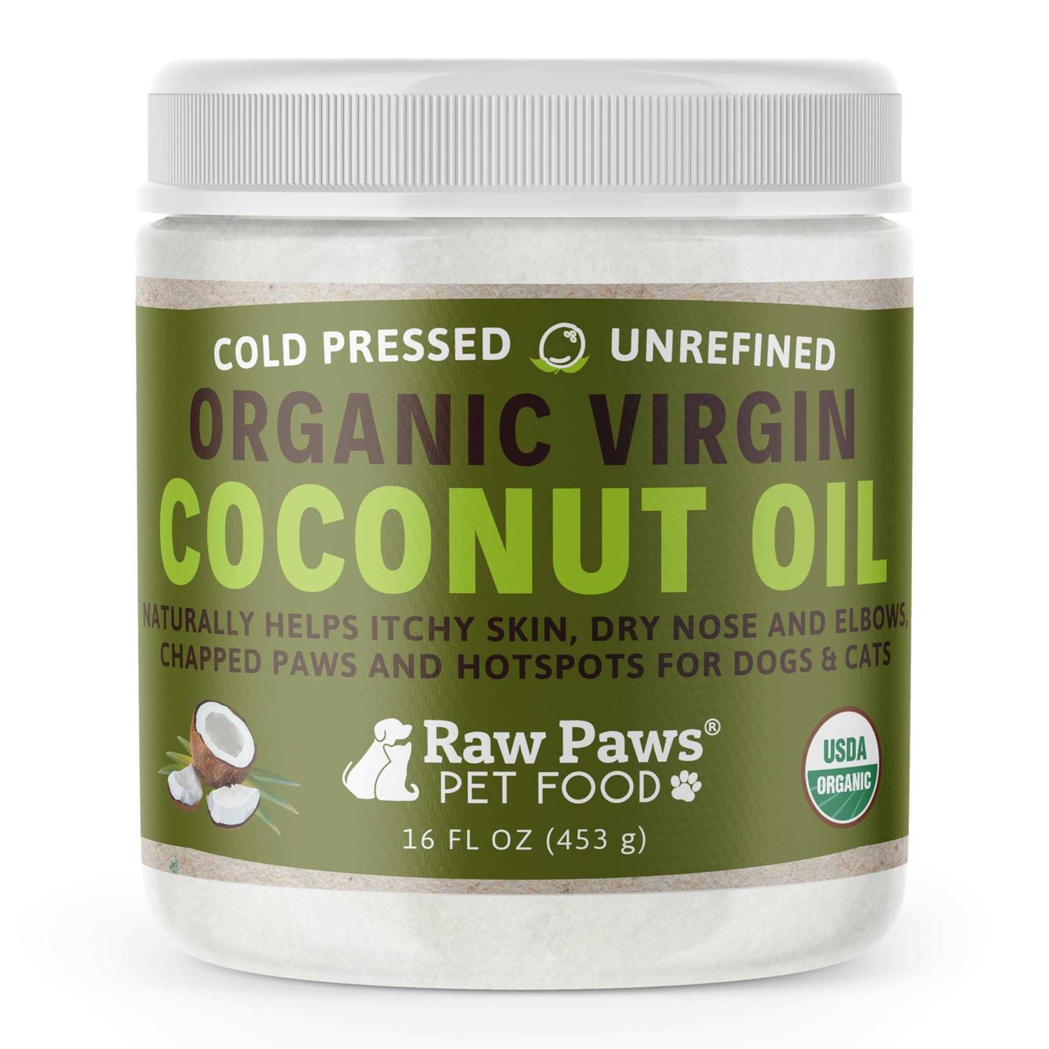 Raw Paws Organic Coconut Oil for Dogs & Cats Treatment for Itchy Skin - Healthber