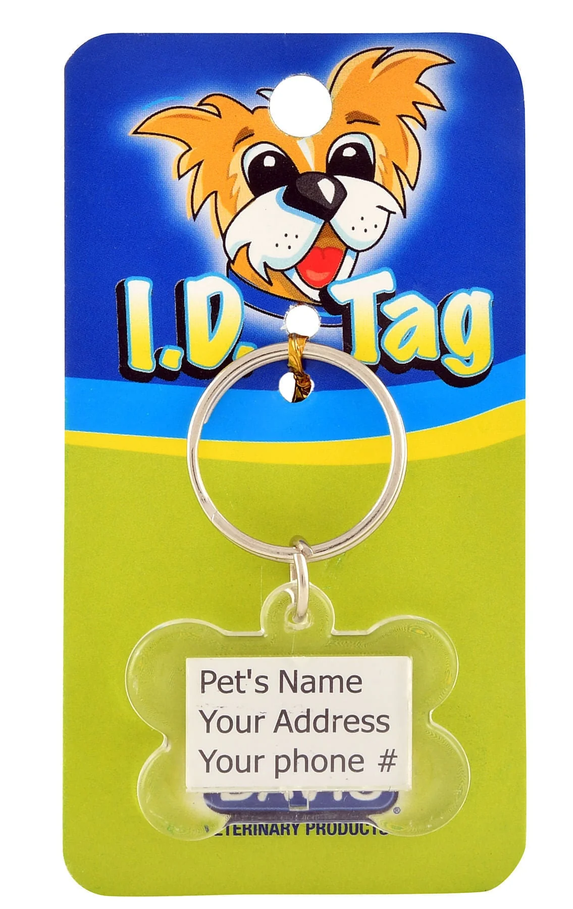 Plastic Bone I.D. Tag, Clear - Healthber
