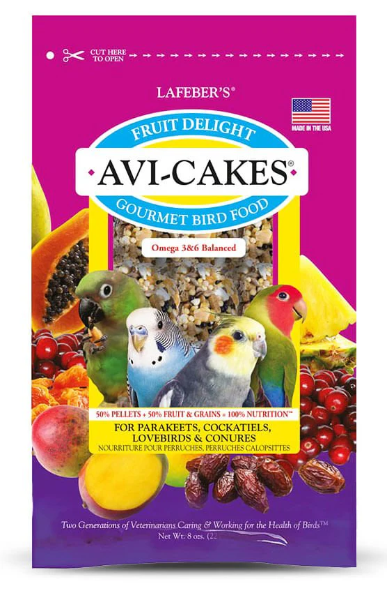 Lafeber Fruit Delight Avi-Cakes for Small Birds, 8 oz - Healthber