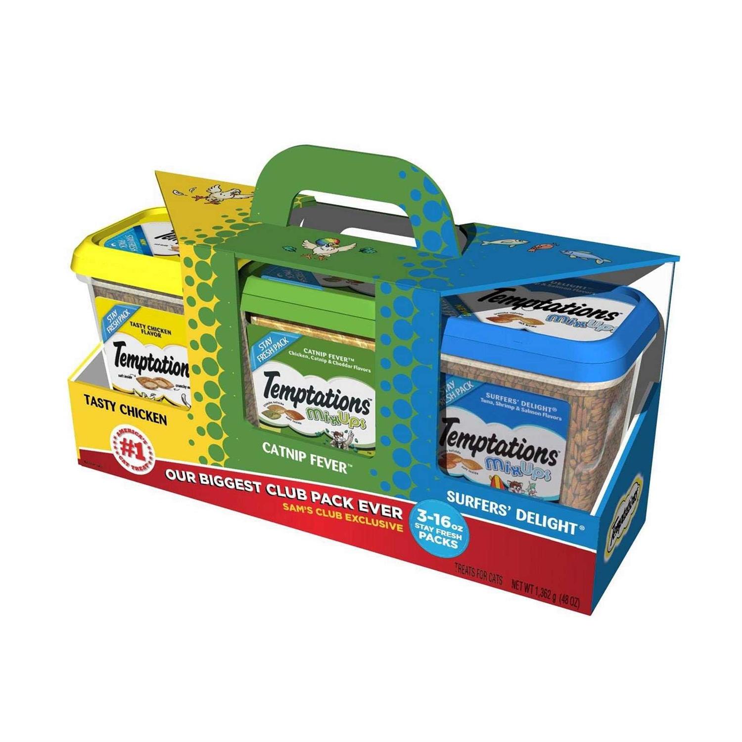 Temptations Cat Treats Catnip Fever/Sailors’ Delight/Tasty Chicken - Healthber