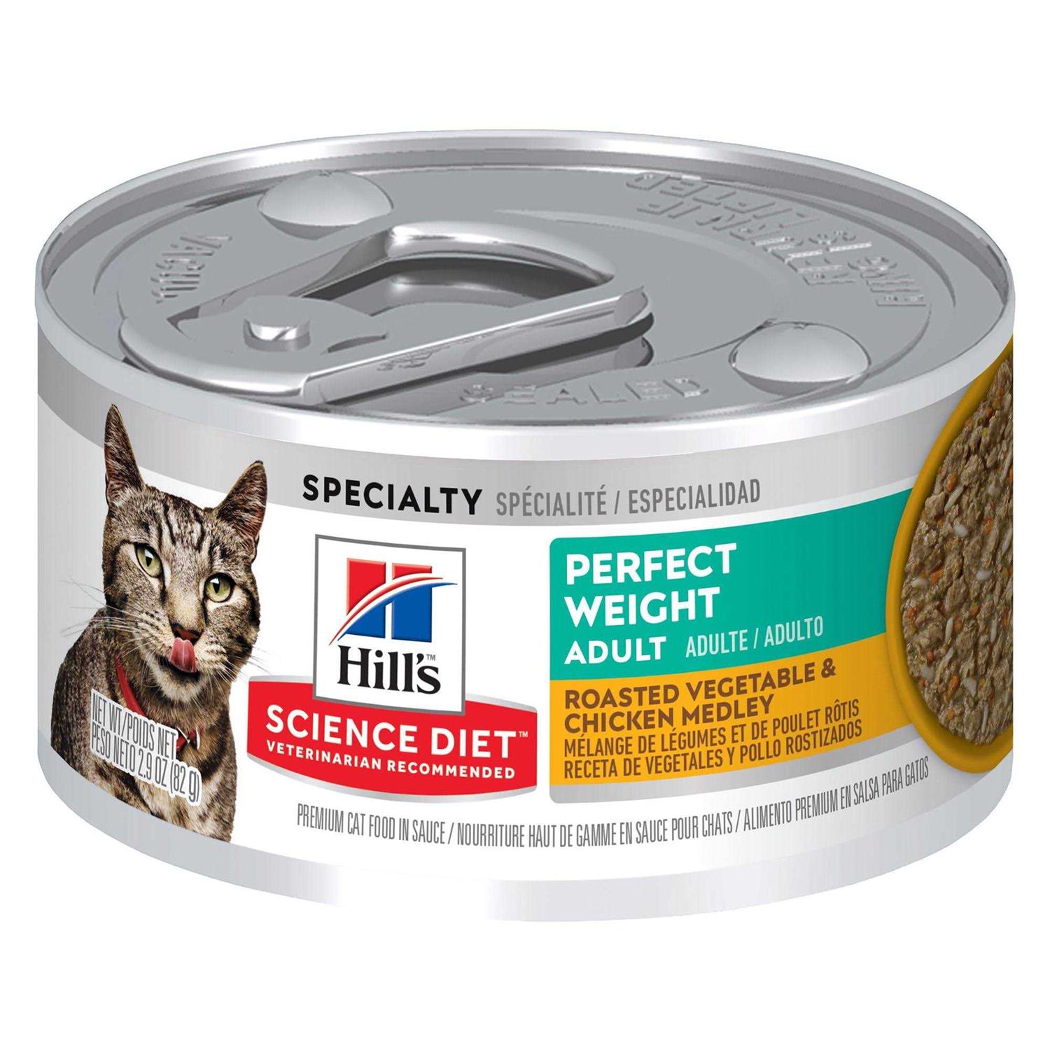 Hill’s Science Diet Adult Perfect Weight Roasted Vegetable & Chicken Medley Cat Food - Healthber