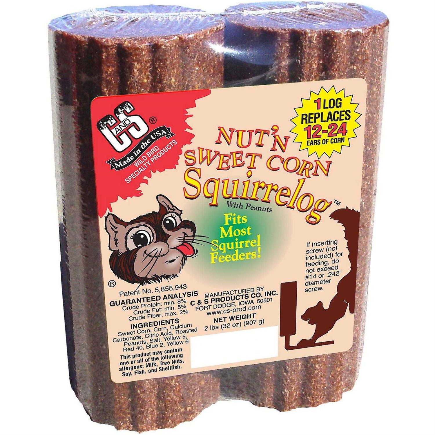 C&S Nut N Sweet Corn Squirrelog - Healthber