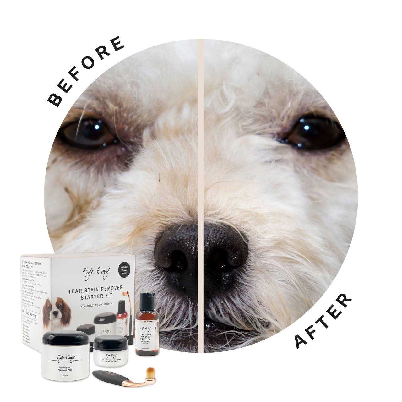 Eye Envy Dog Tear Stain Remover Starter Kit With Pro Powder Brush - Healthber